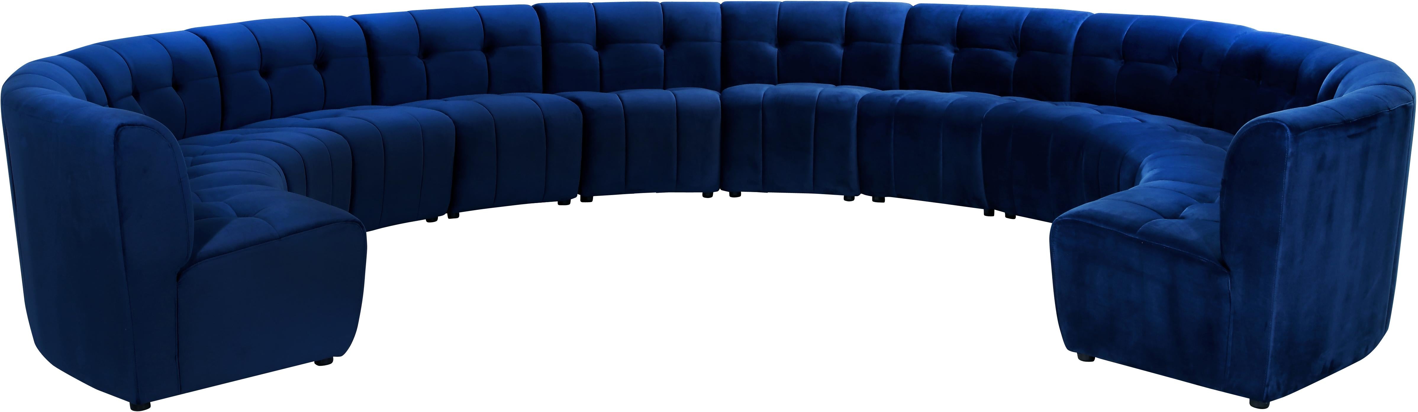 Limitless Navy Velvet 12pc. Modular Sectional