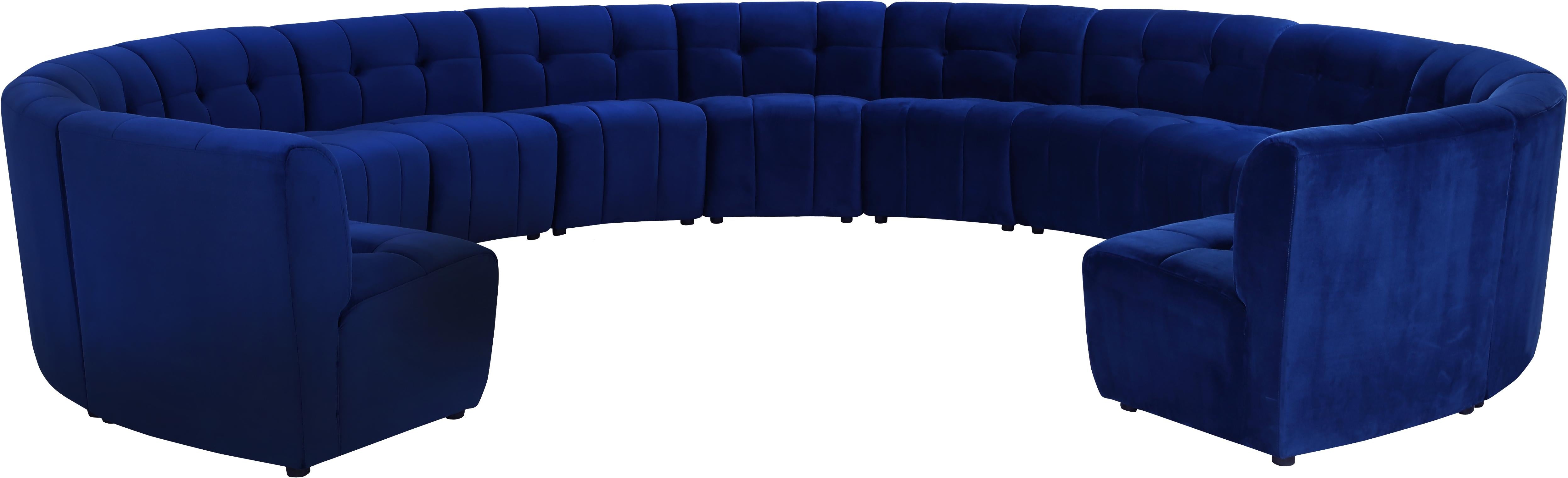 Limitless Navy Velvet 13pc. Modular Sectional - Luxury Home Furniture (MI)