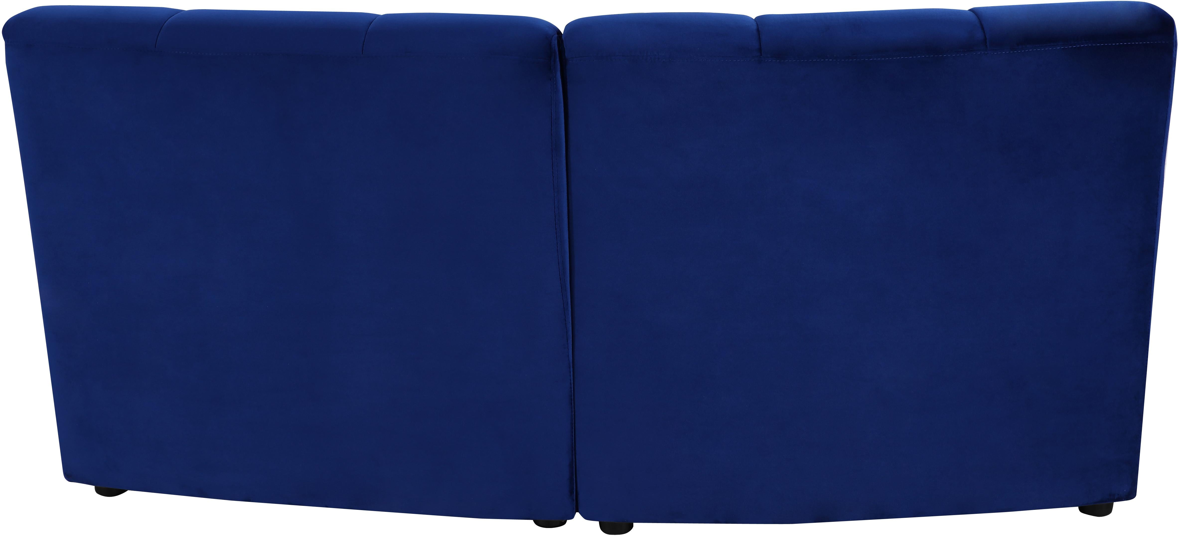 Limitless Navy Velvet 2pc. Modular Sectional - Luxury Home Furniture (MI)