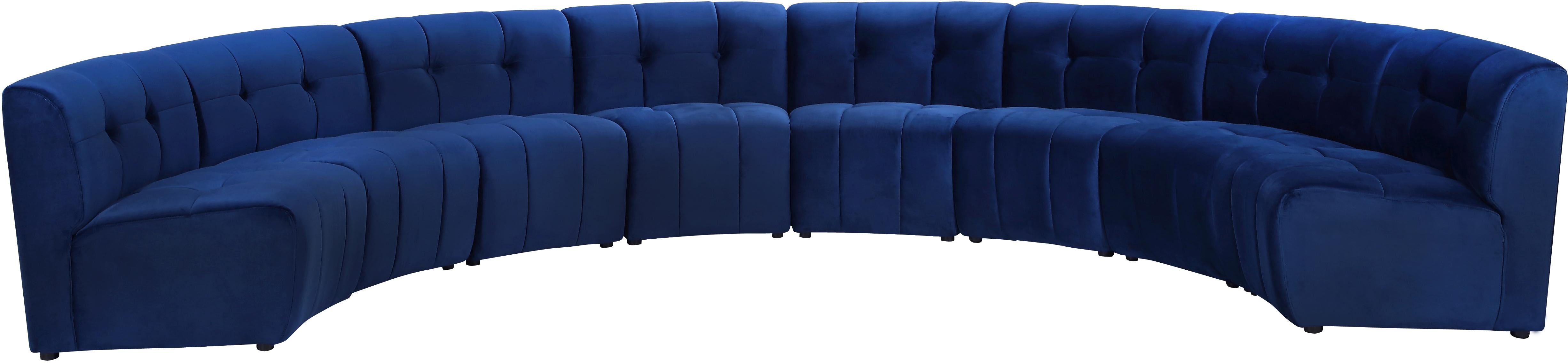 Limitless Navy Velvet 8pc. Modular Sectional - Luxury Home Furniture (MI)