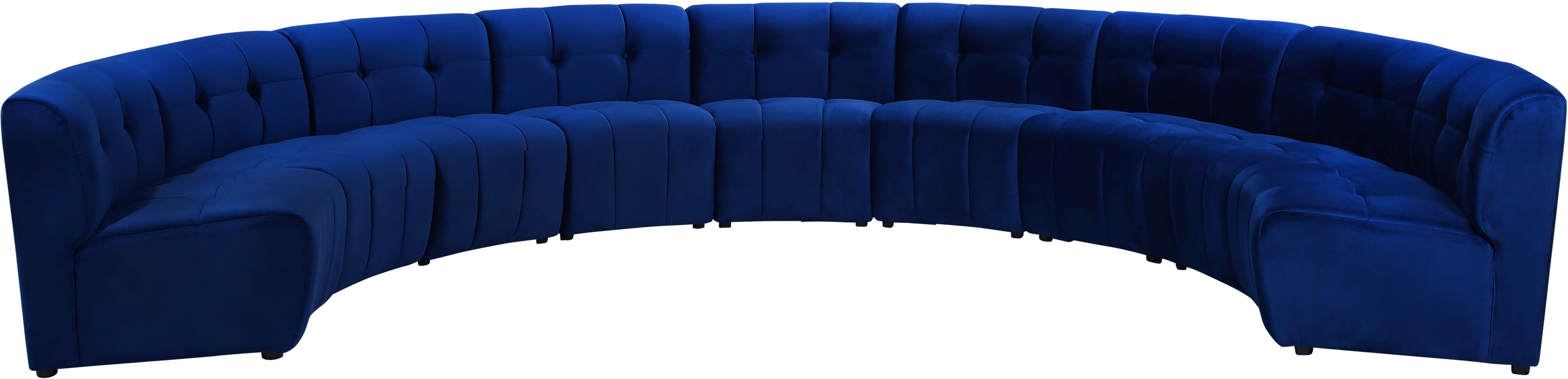 Limitless Navy Velvet 9pc. Modular Sectional - Luxury Home Furniture (MI)