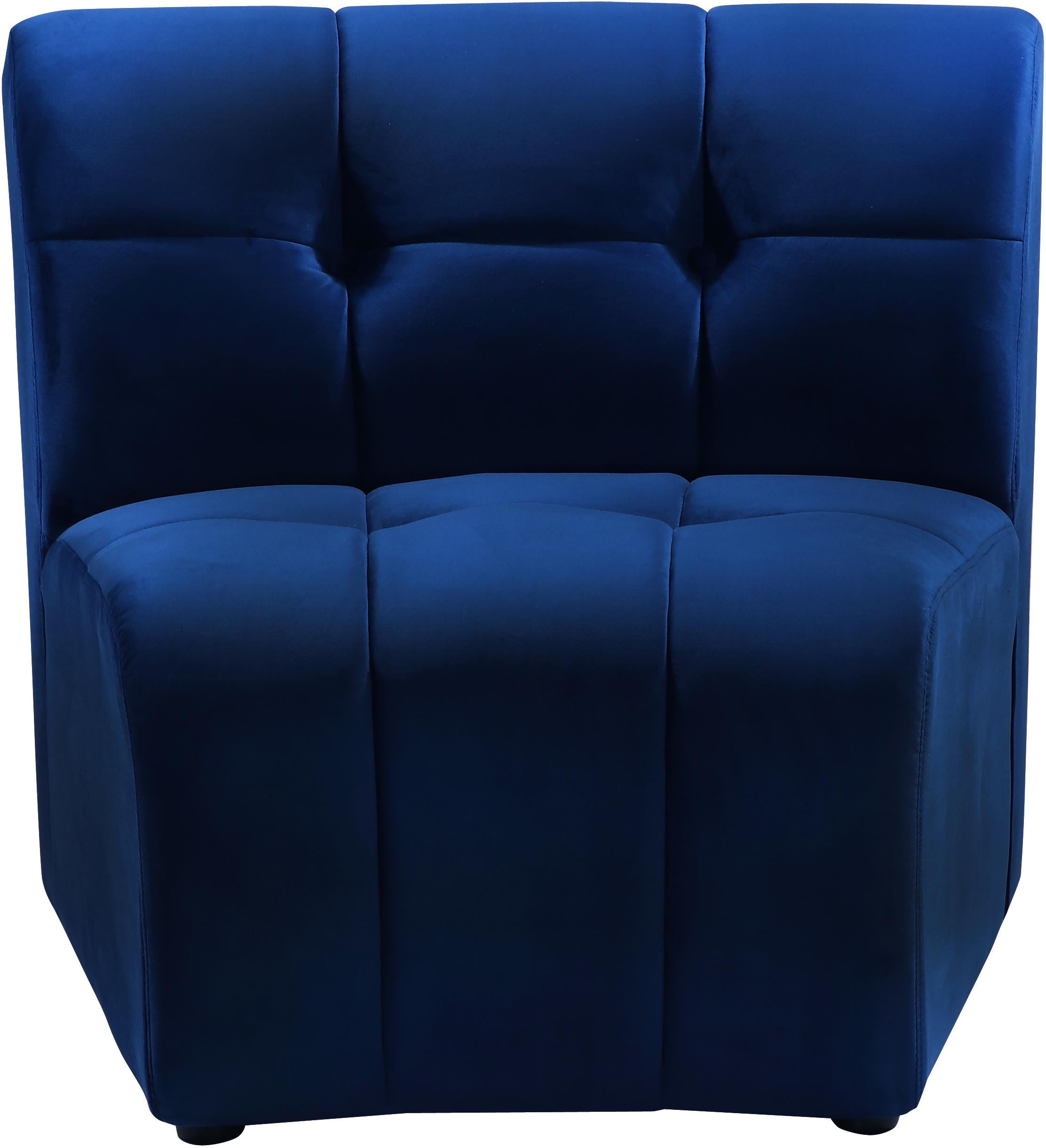 Limitless Navy Velvet Modular Chair - Luxury Home Furniture (MI)