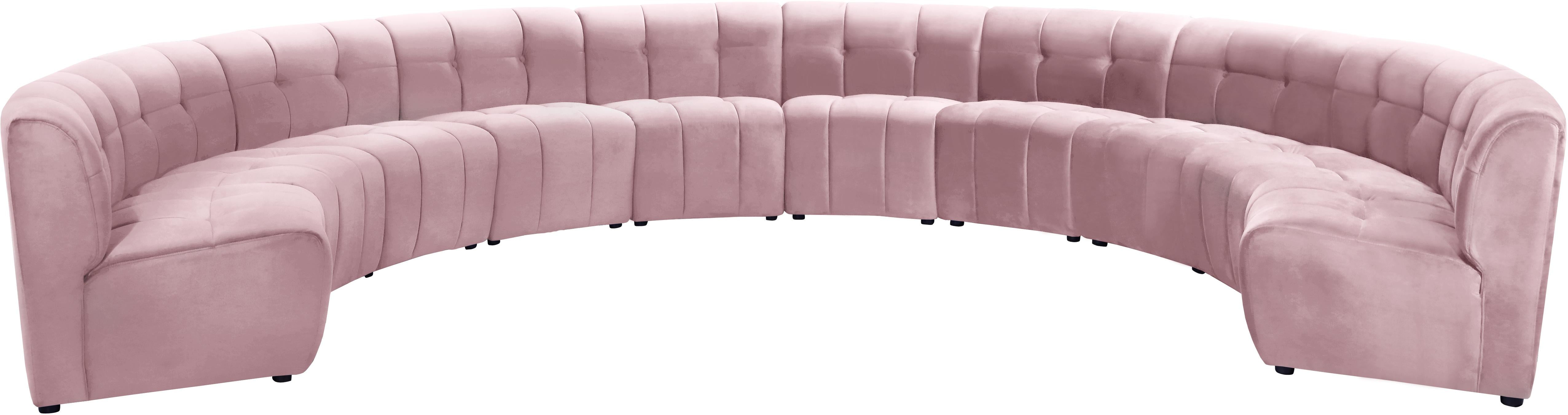 Limitless Pink Velvet 10pc. Modular Sectional - Luxury Home Furniture (MI)