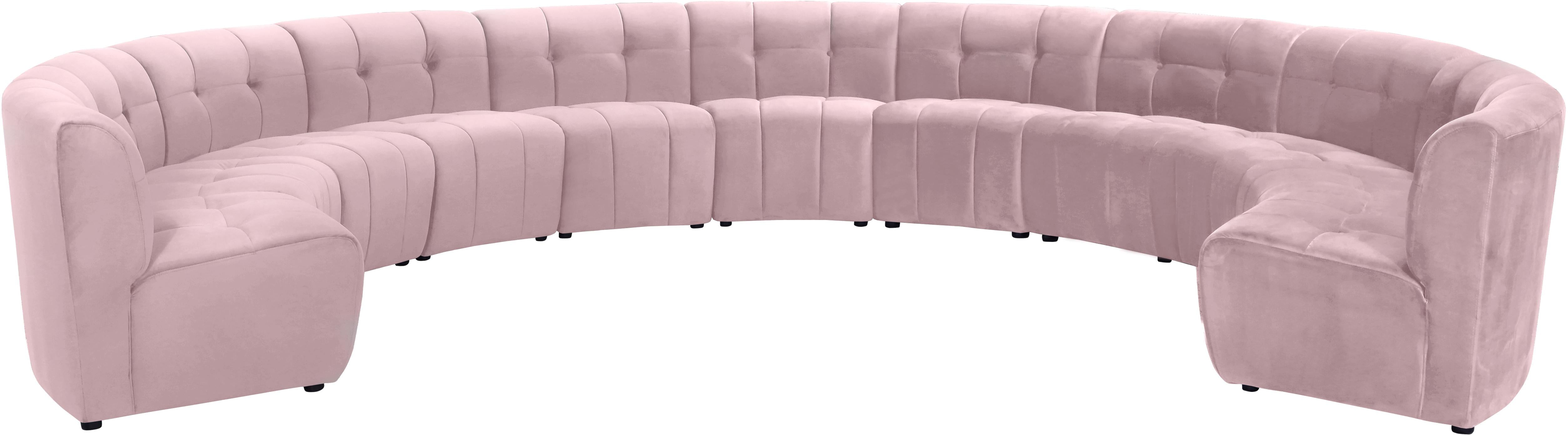 Limitless Pink Velvet 11pc. Modular Sectional - Luxury Home Furniture (MI)