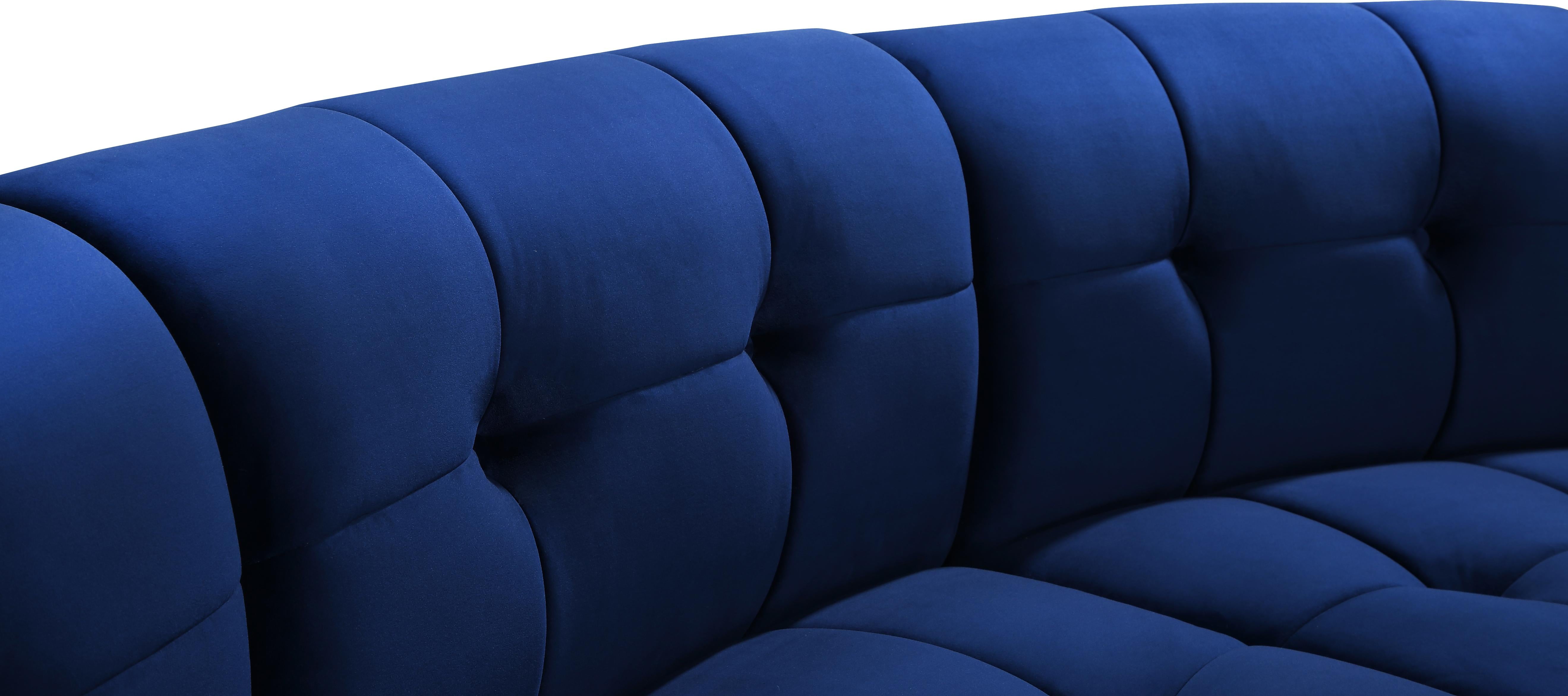 Limitless Navy Velvet 3pc. Modular Sectional - Luxury Home Furniture (MI)