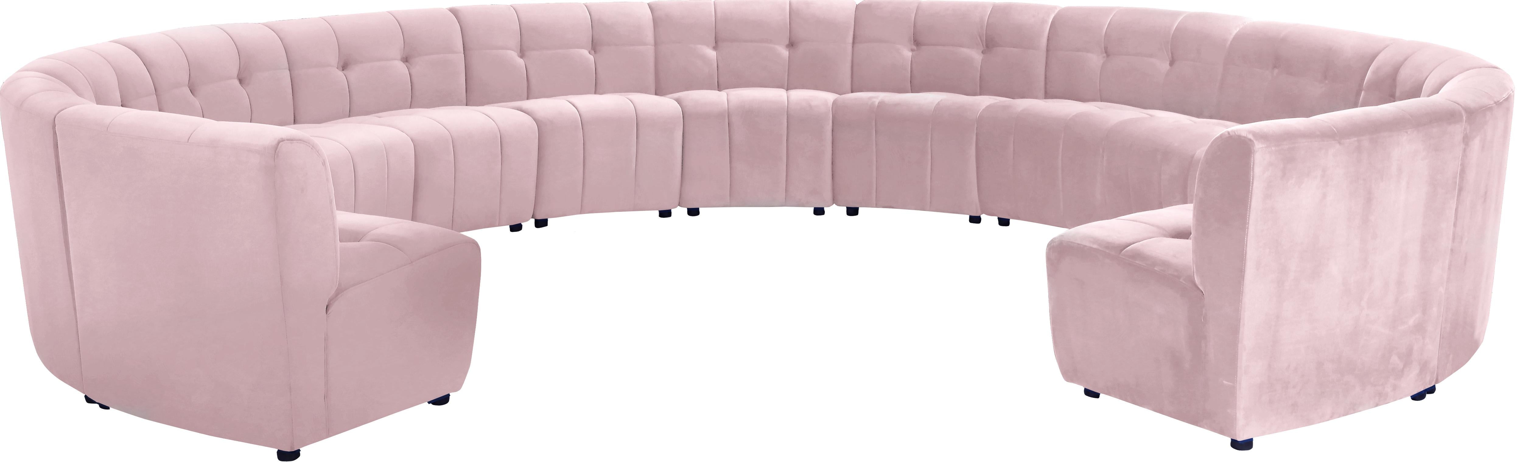 Limitless Pink Velvet 13pc. Modular Sectional - Luxury Home Furniture (MI)