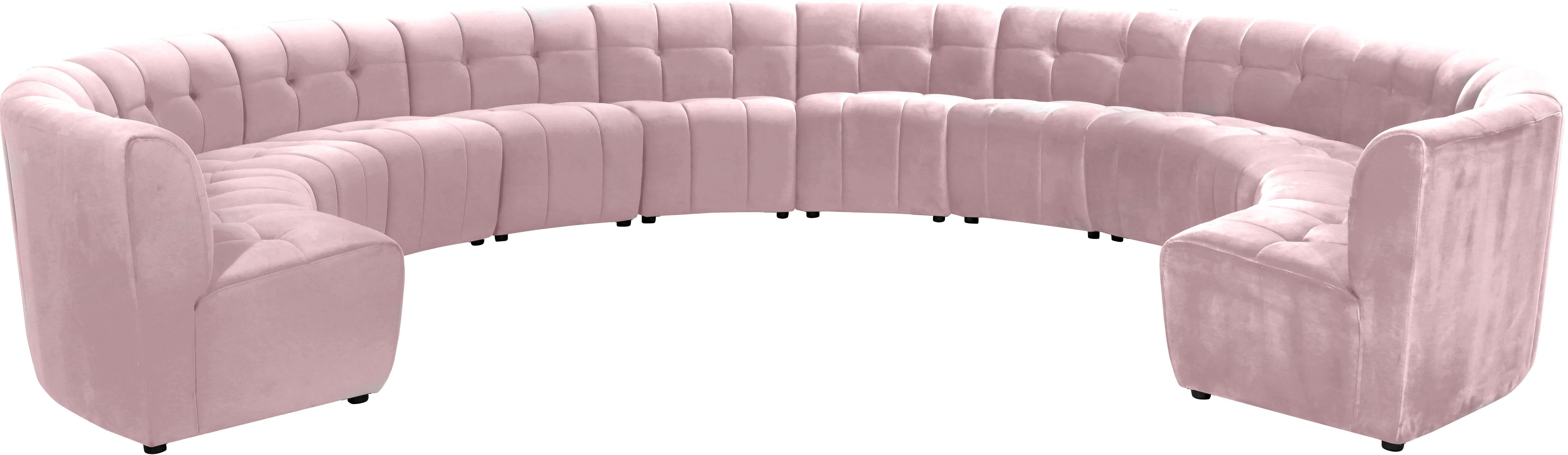 Limitless Pink Velvet 12pc. Modular Sectional