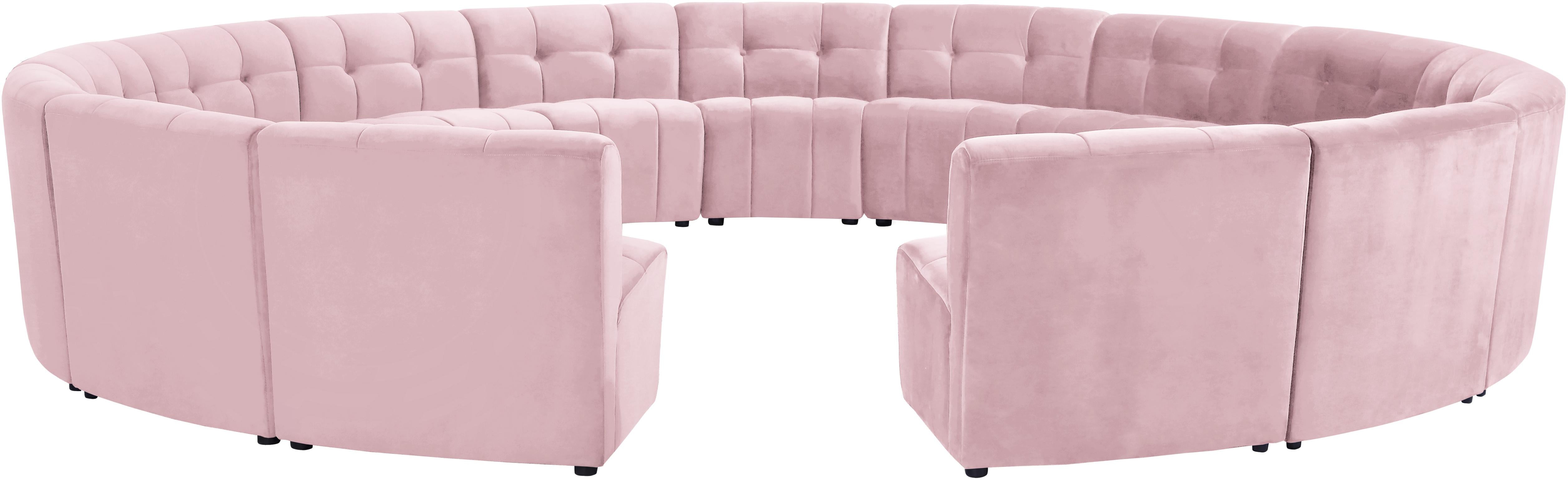 Limitless Pink Velvet 15pc. Modular Sectional - Luxury Home Furniture (MI)