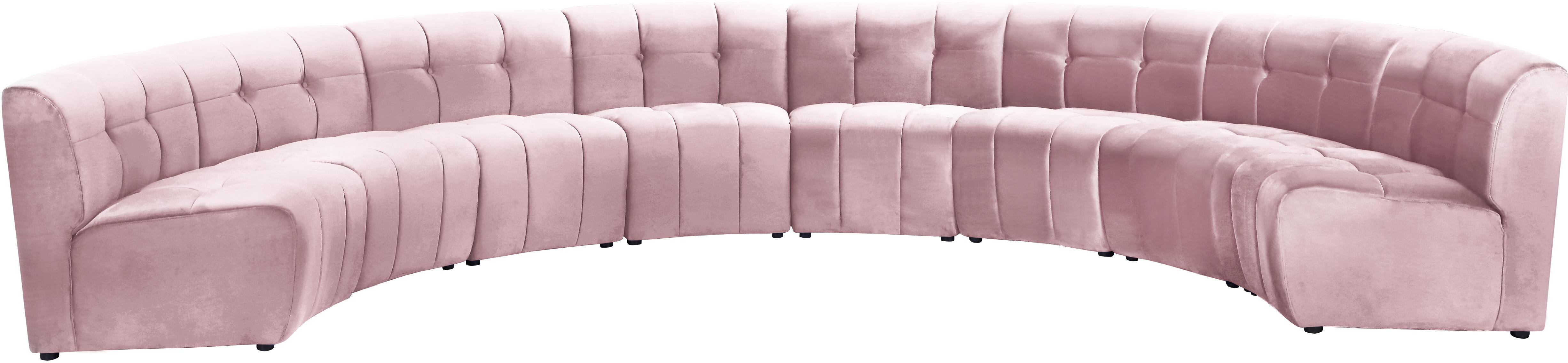Limitless Pink Velvet 8pc. Modular Sectional - Luxury Home Furniture (MI)