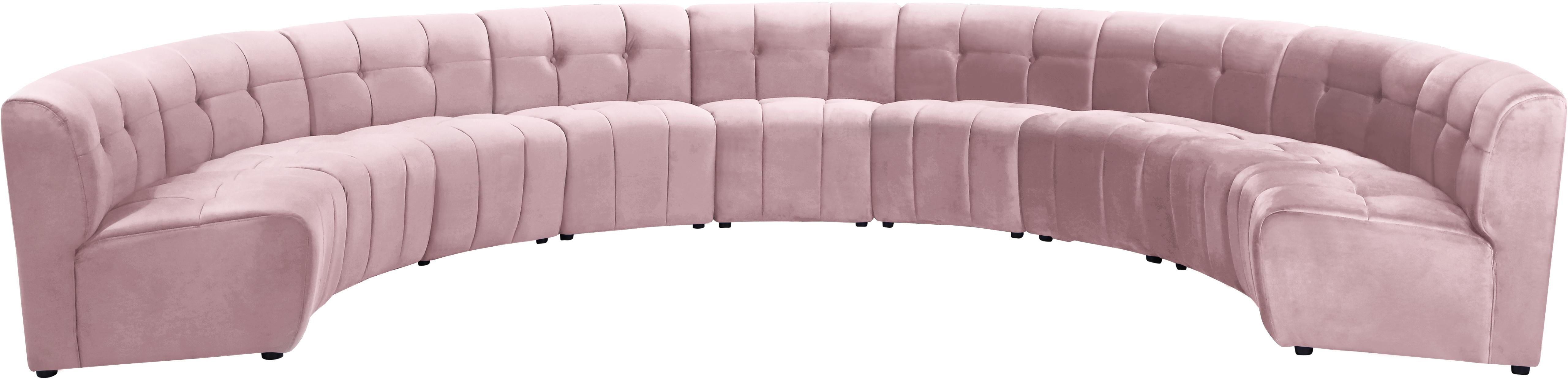 Limitless Pink Velvet 9pc. Modular Sectional - Luxury Home Furniture (MI)