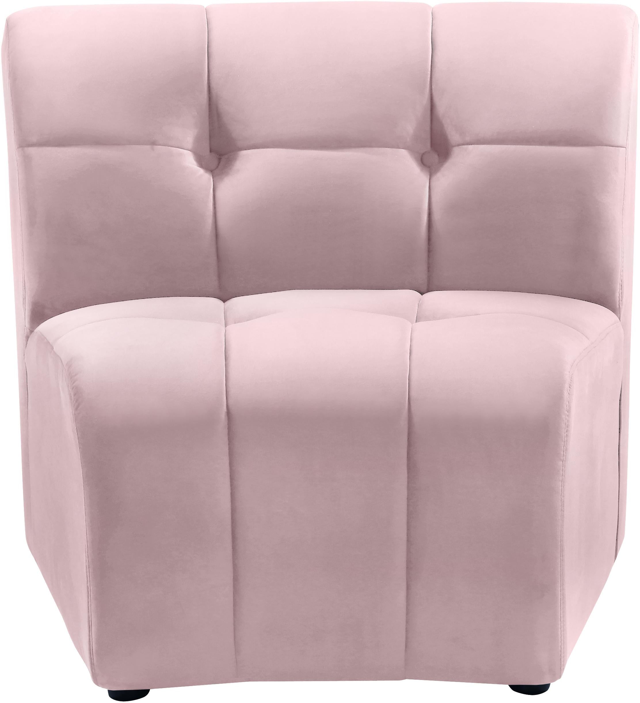 Limitless Pink Velvet Modular Chair - Luxury Home Furniture (MI)