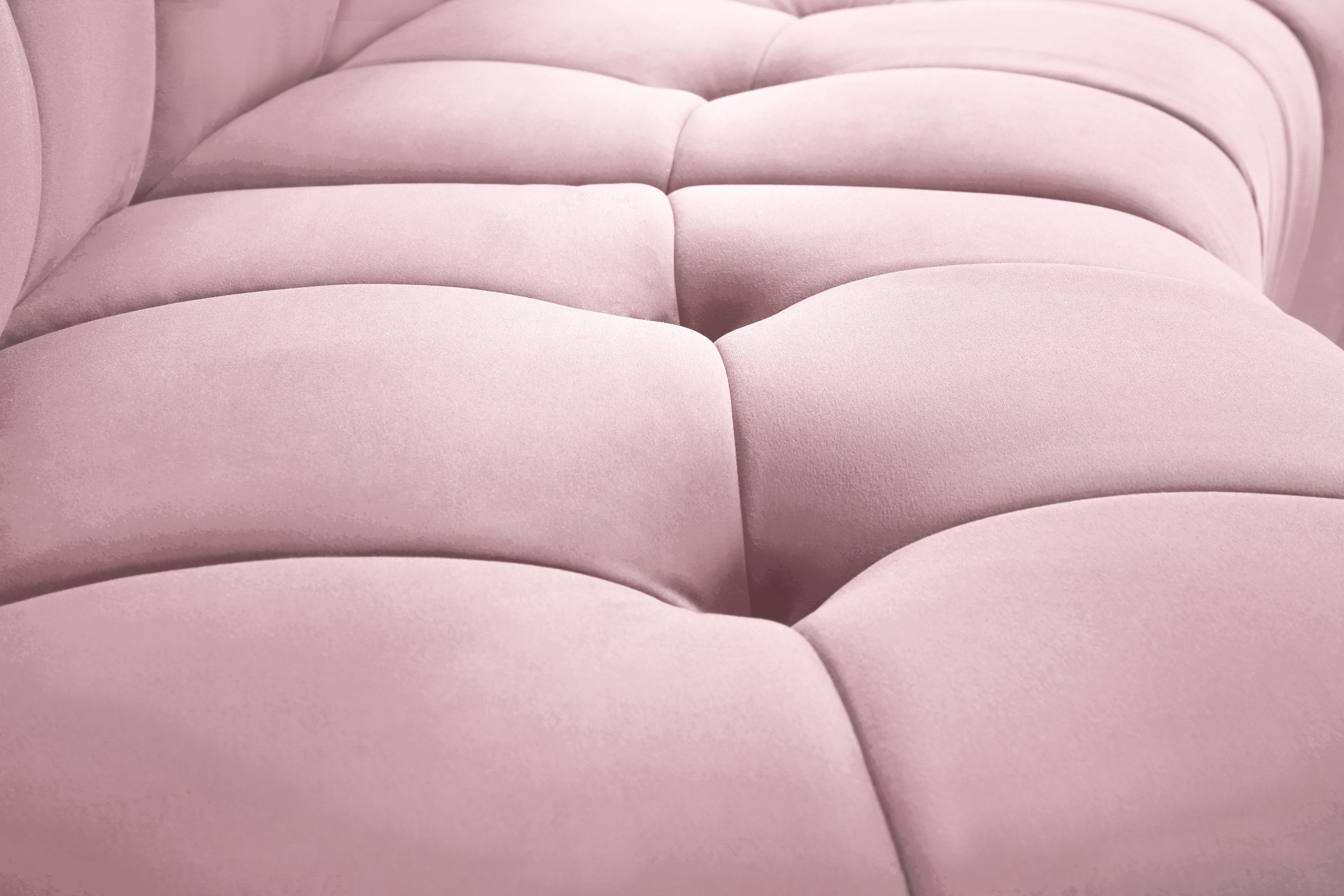 Limitless Pink Velvet 3pc. Modular Sectional - Luxury Home Furniture (MI)
