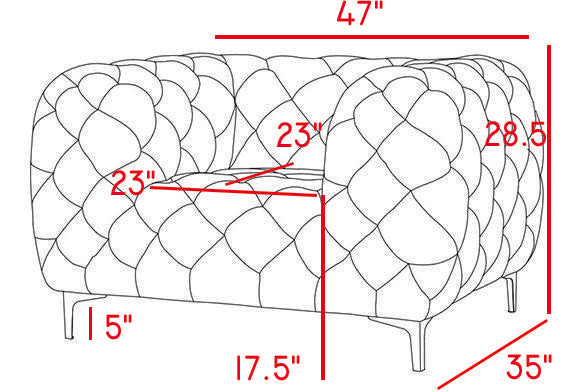 Mercer Navy Velvet Chair - Luxury Home Furniture (MI)