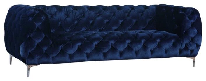 Mercer Navy Velvet Sofa - Luxury Home Furniture (MI)