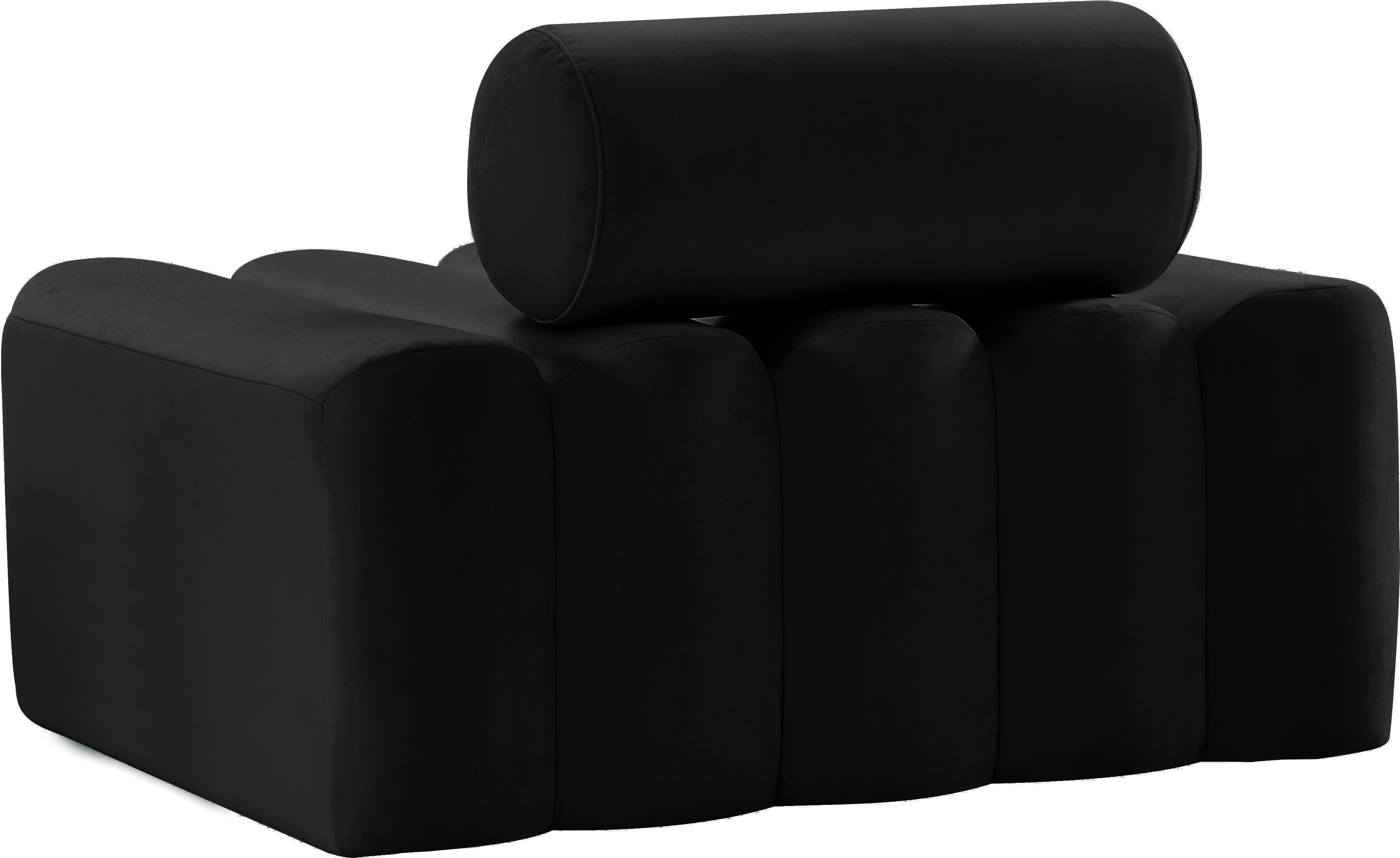 Melody Black Velvet Chair - Luxury Home Furniture (MI)