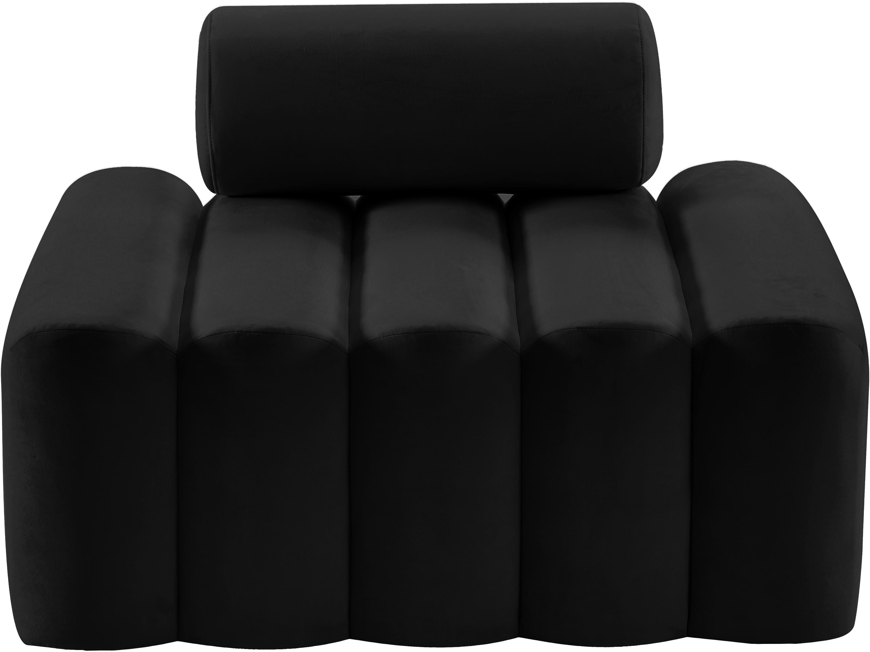 Melody Black Velvet Chair - Luxury Home Furniture (MI)