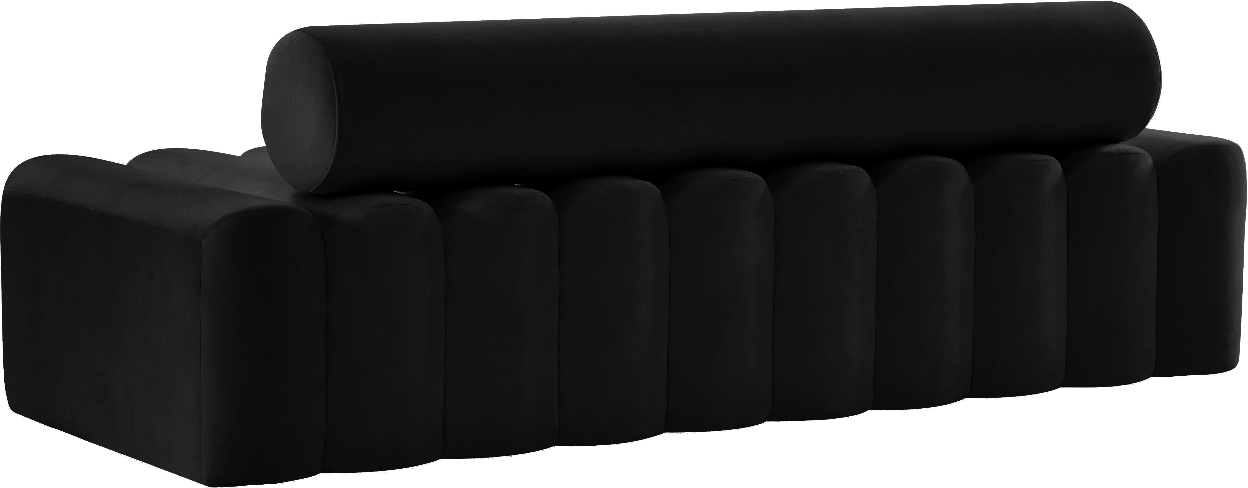 Melody Black Velvet Sofa - Luxury Home Furniture (MI)