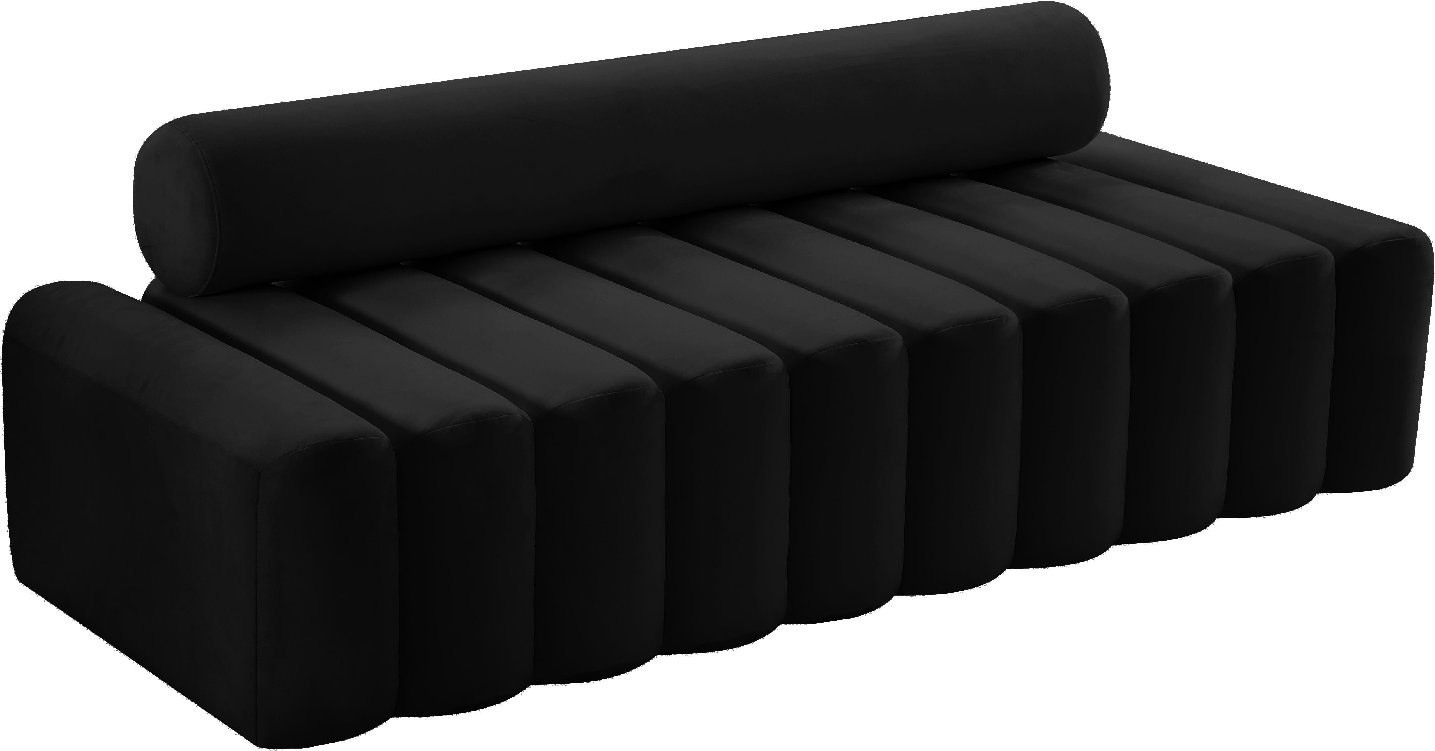 Melody Black Velvet Sofa - Luxury Home Furniture (MI)