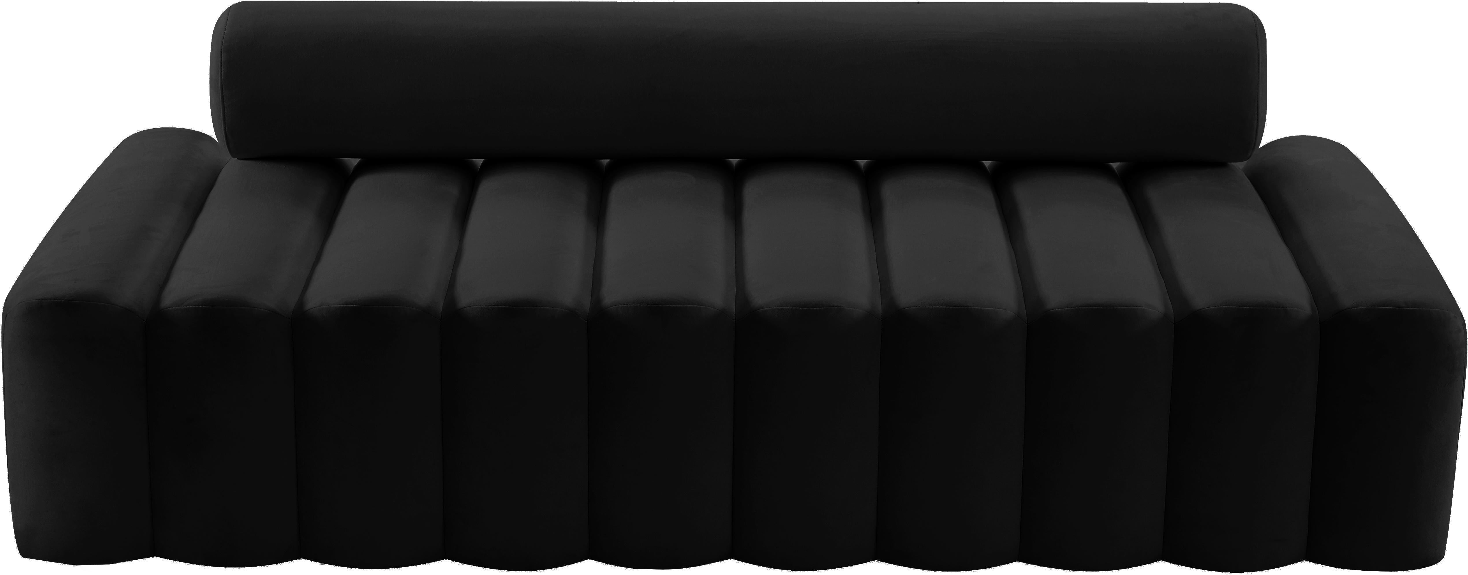 Melody Black Velvet Sofa - Luxury Home Furniture (MI)