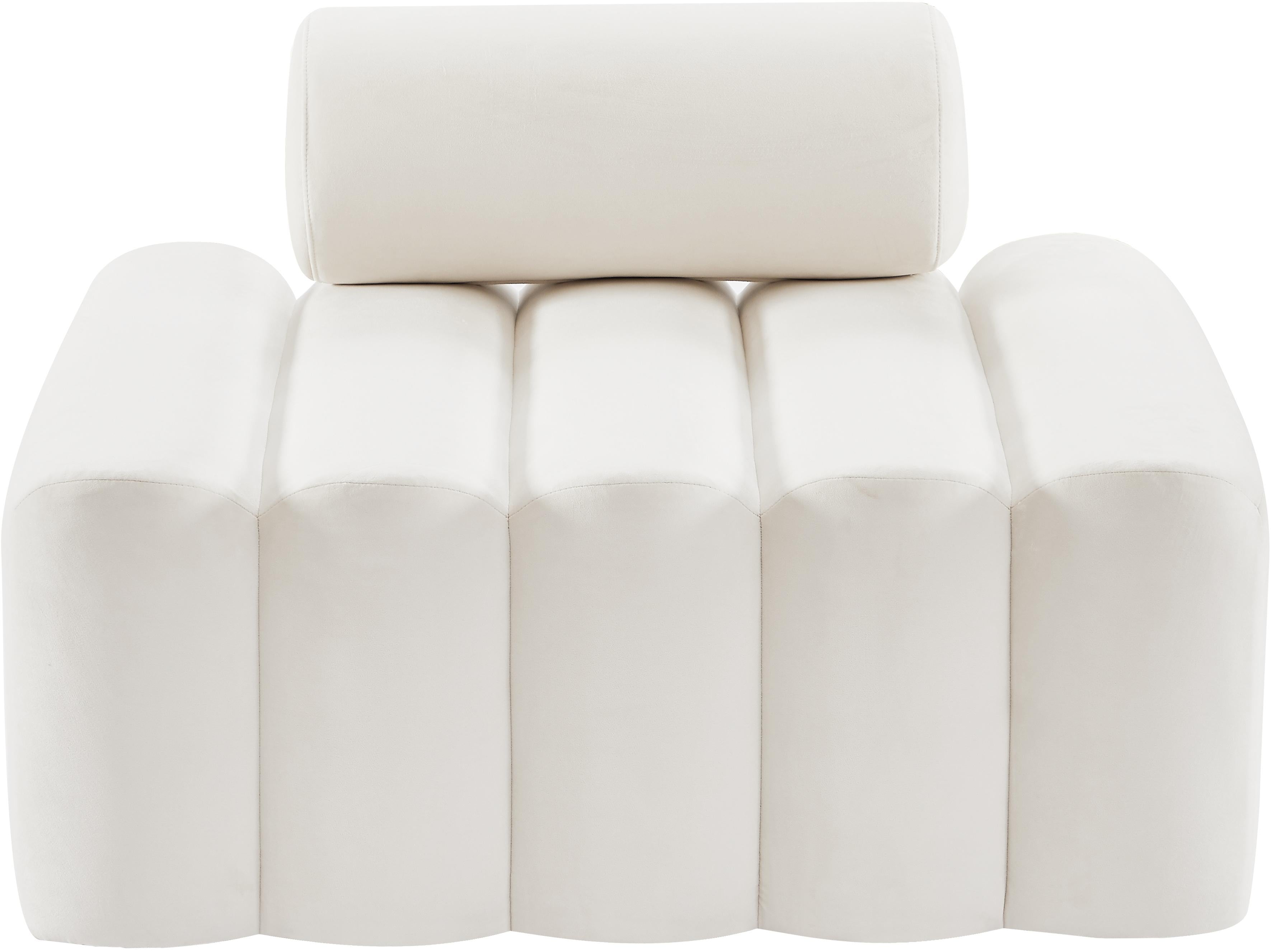 Melody Cream Velvet Chair - Luxury Home Furniture (MI)