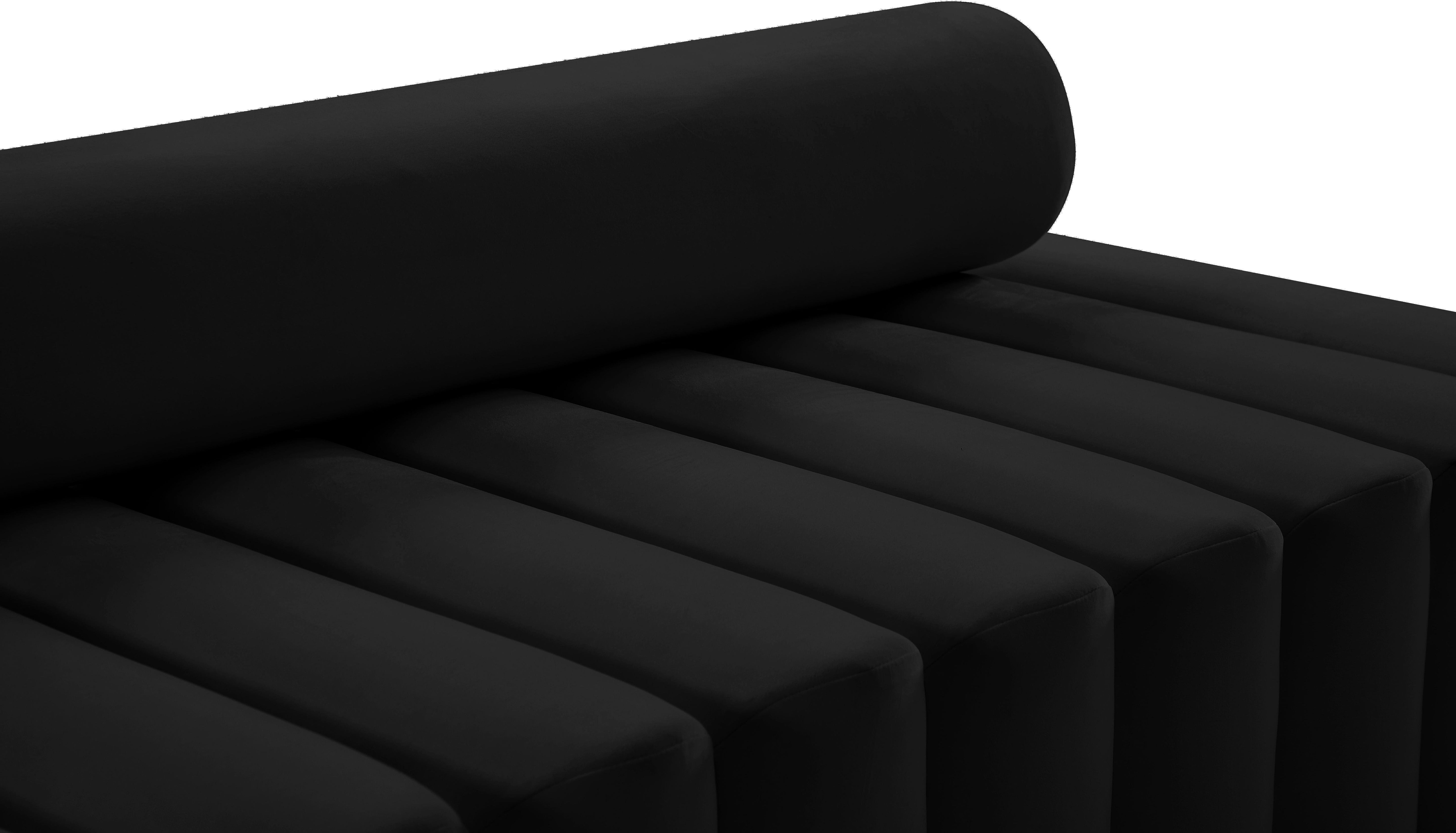 Melody Black Velvet Sofa - Luxury Home Furniture (MI)