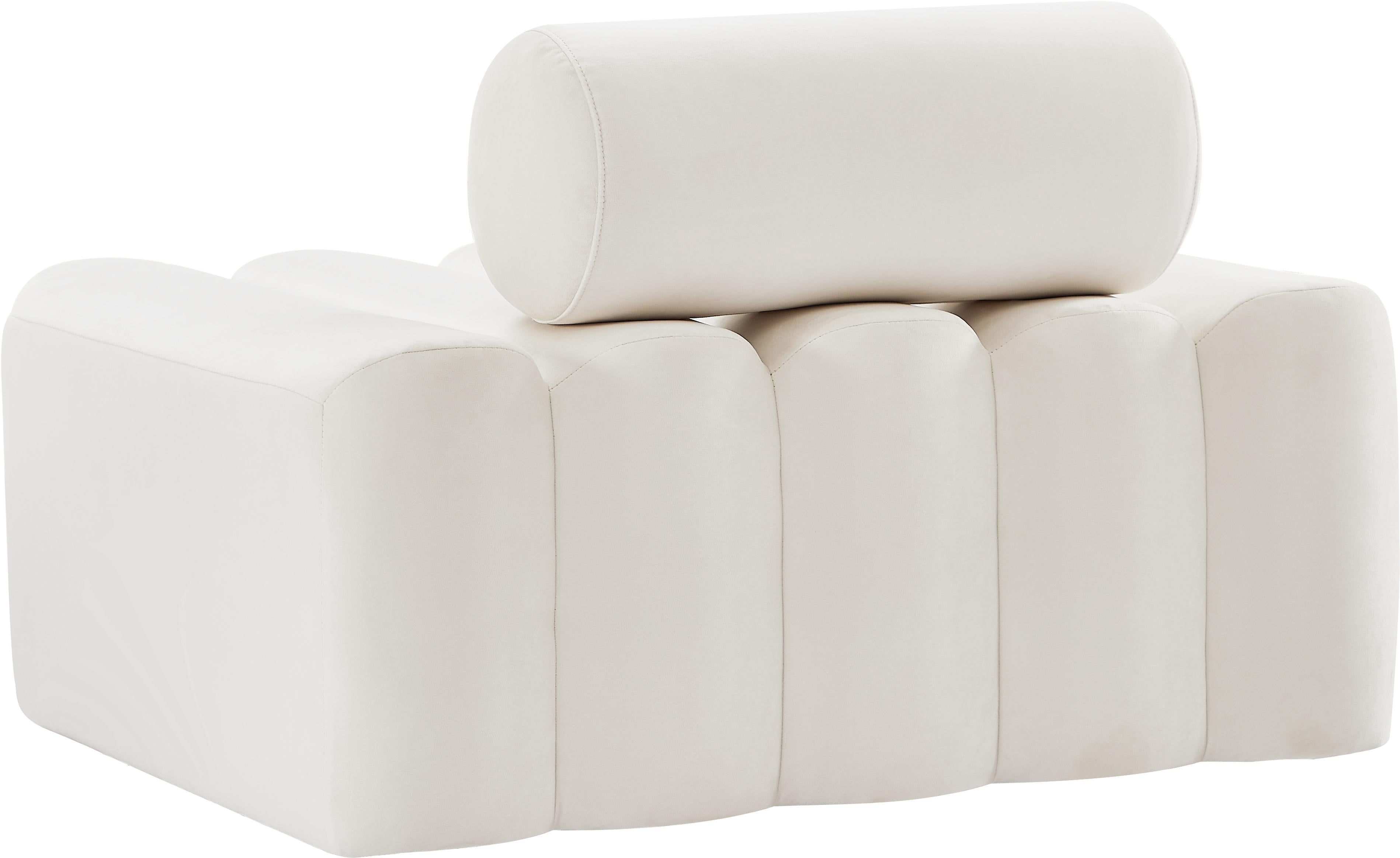 Melody Cream Velvet Chair - Luxury Home Furniture (MI)