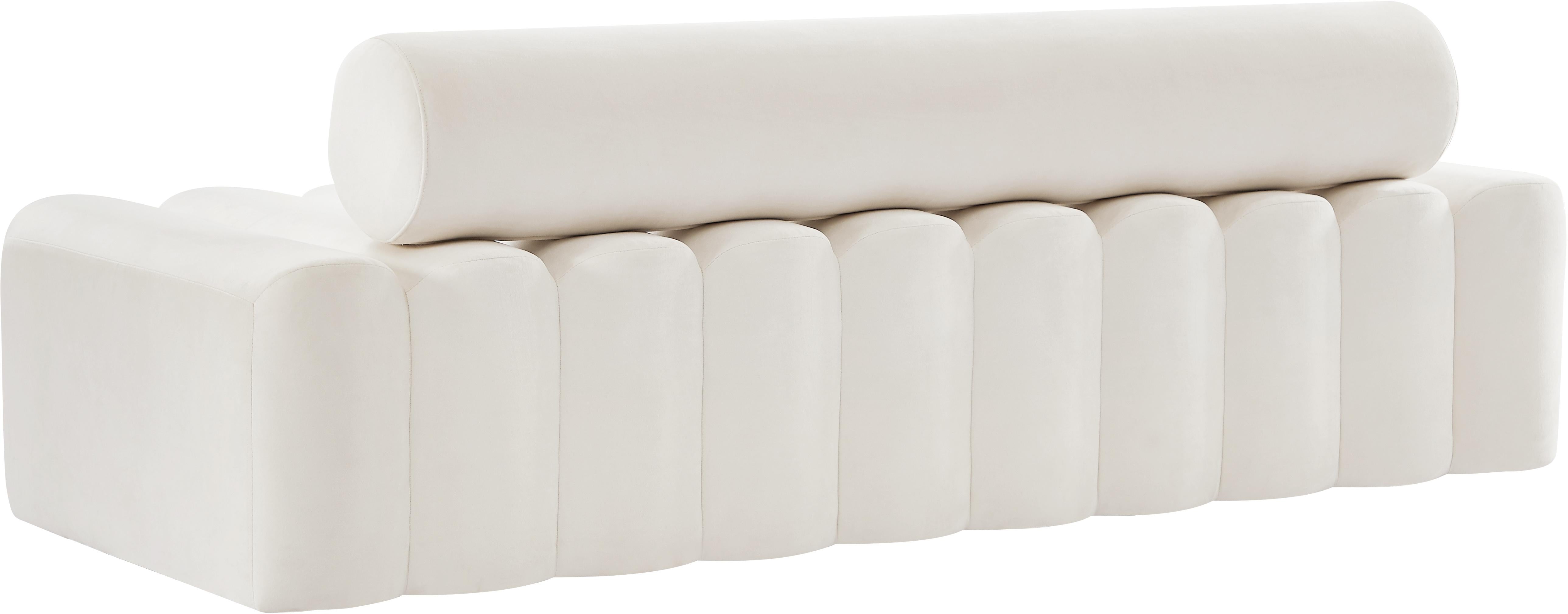 Melody Cream Velvet Sofa - Luxury Home Furniture (MI)