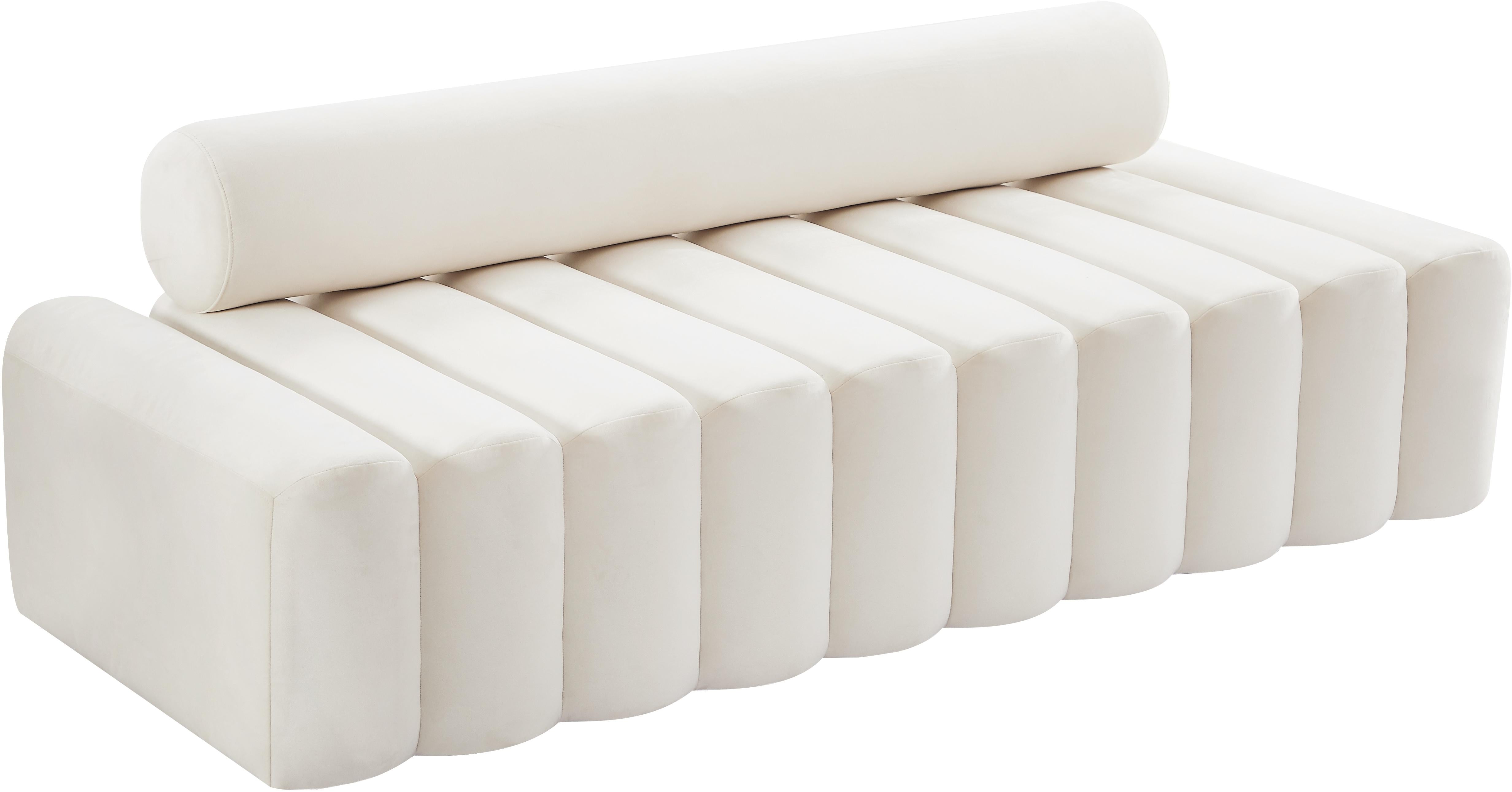 Melody Cream Velvet Sofa - Luxury Home Furniture (MI)
