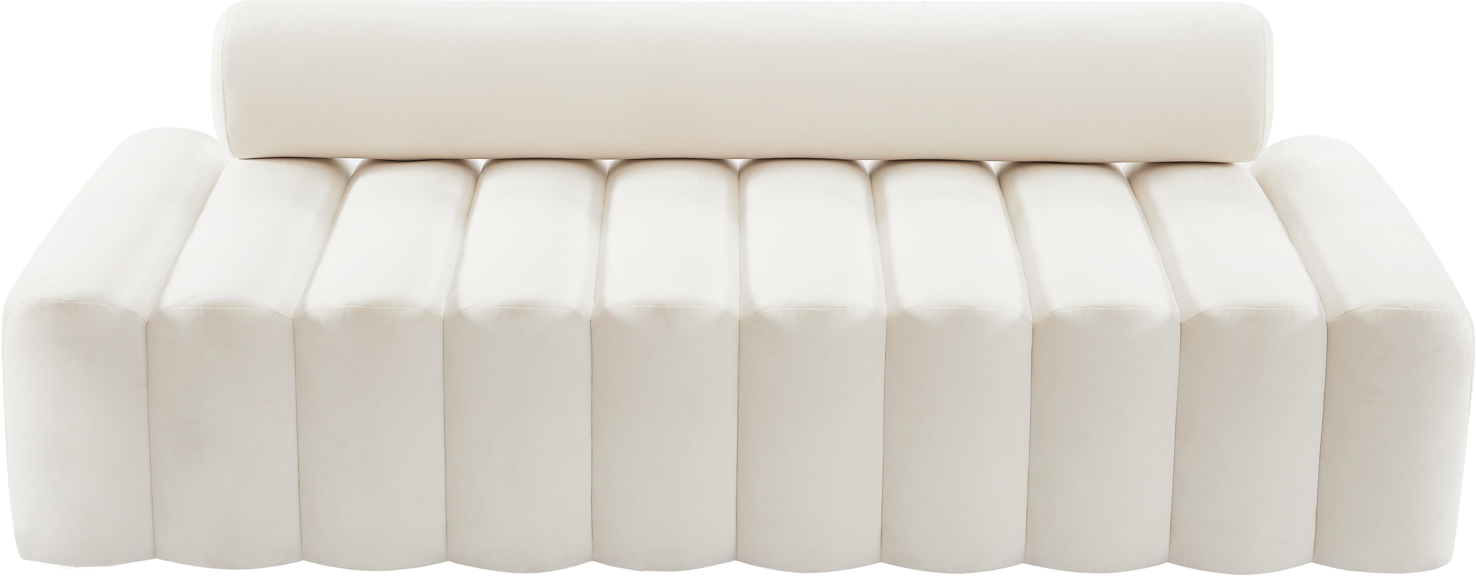 Melody Cream Velvet Sofa - Luxury Home Furniture (MI)