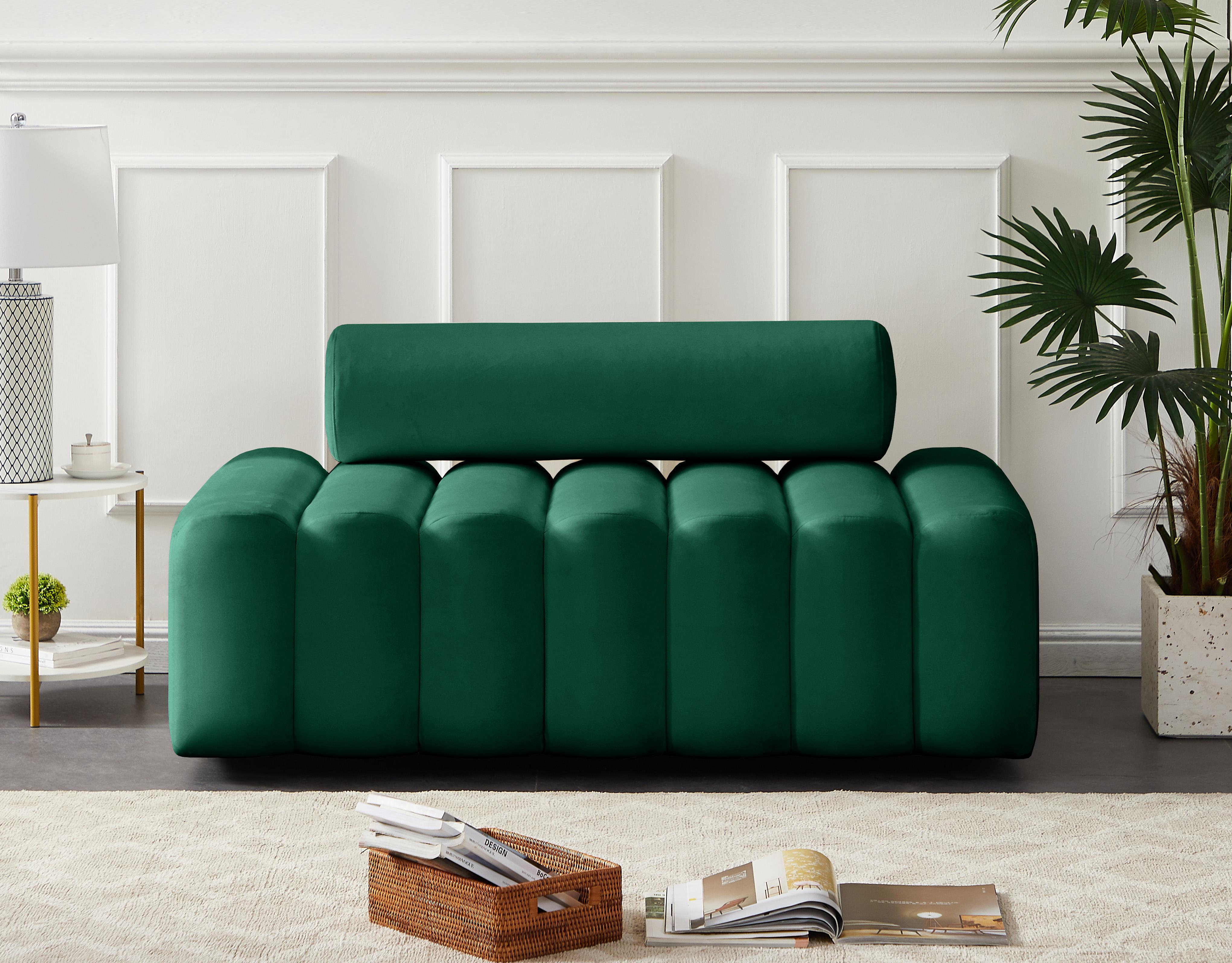 Melody Green Velvet Loveseat - Luxury Home Furniture (MI)