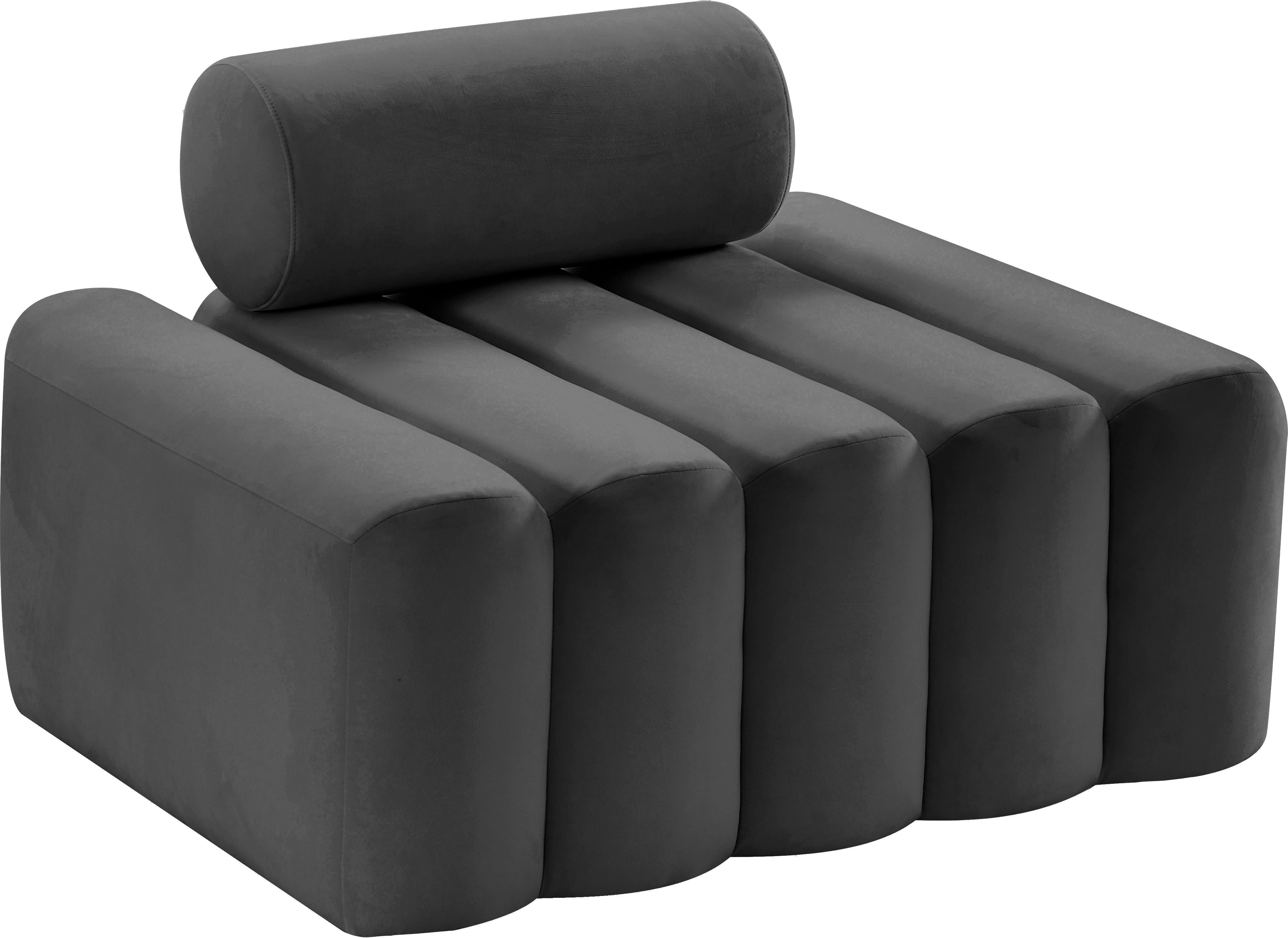 Melody Grey Velvet Chair