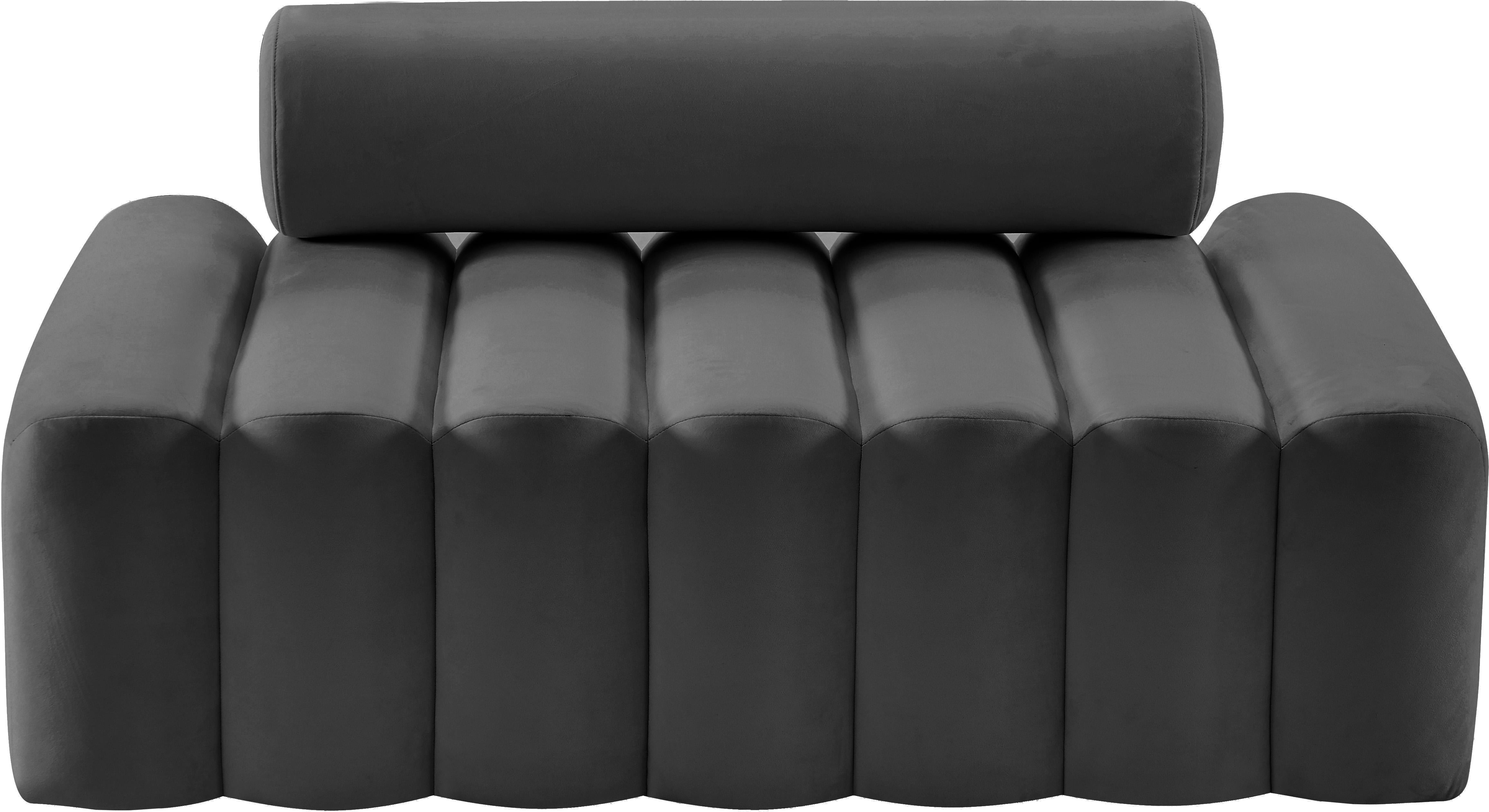 Melody Grey Velvet Loveseat - Luxury Home Furniture (MI)