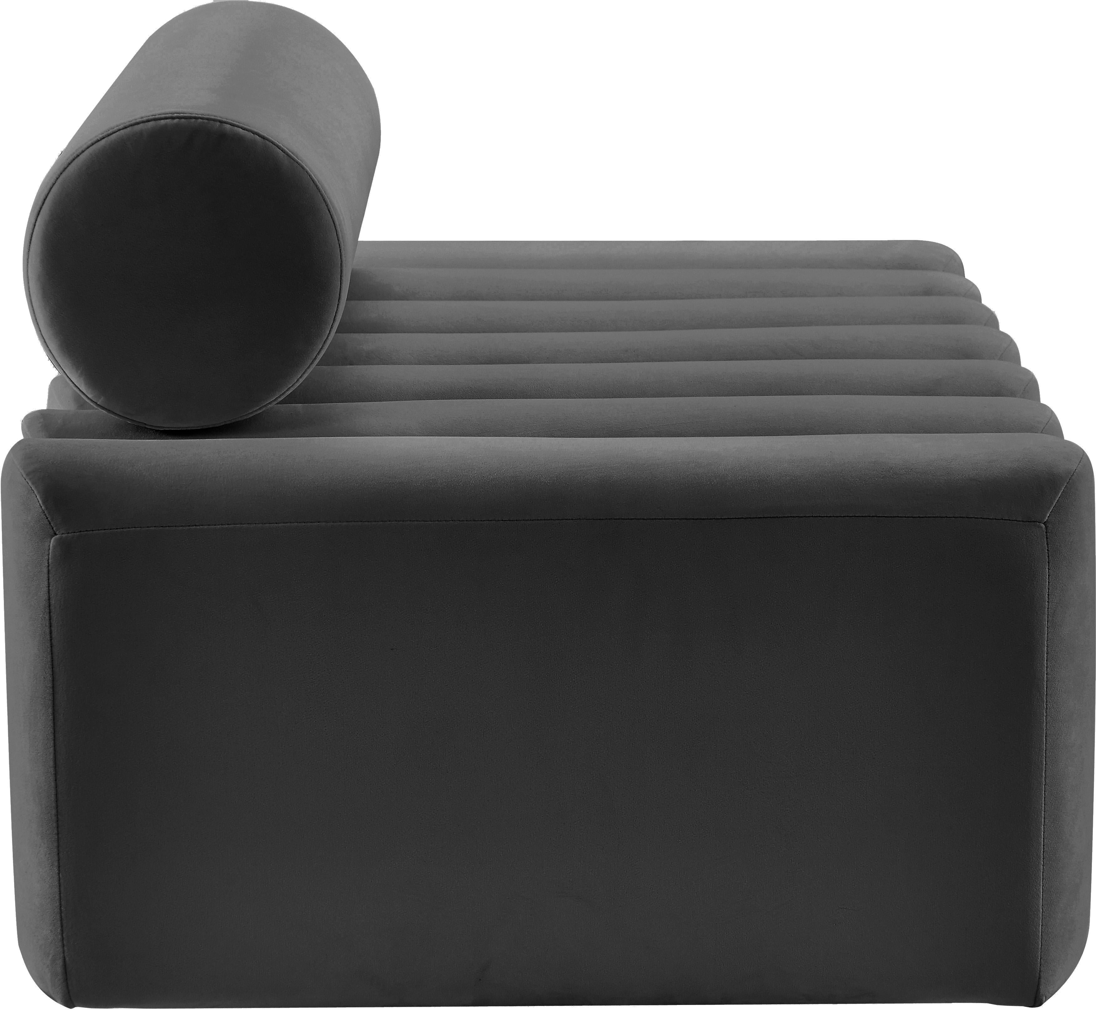 Melody Grey Velvet Loveseat - Luxury Home Furniture (MI)