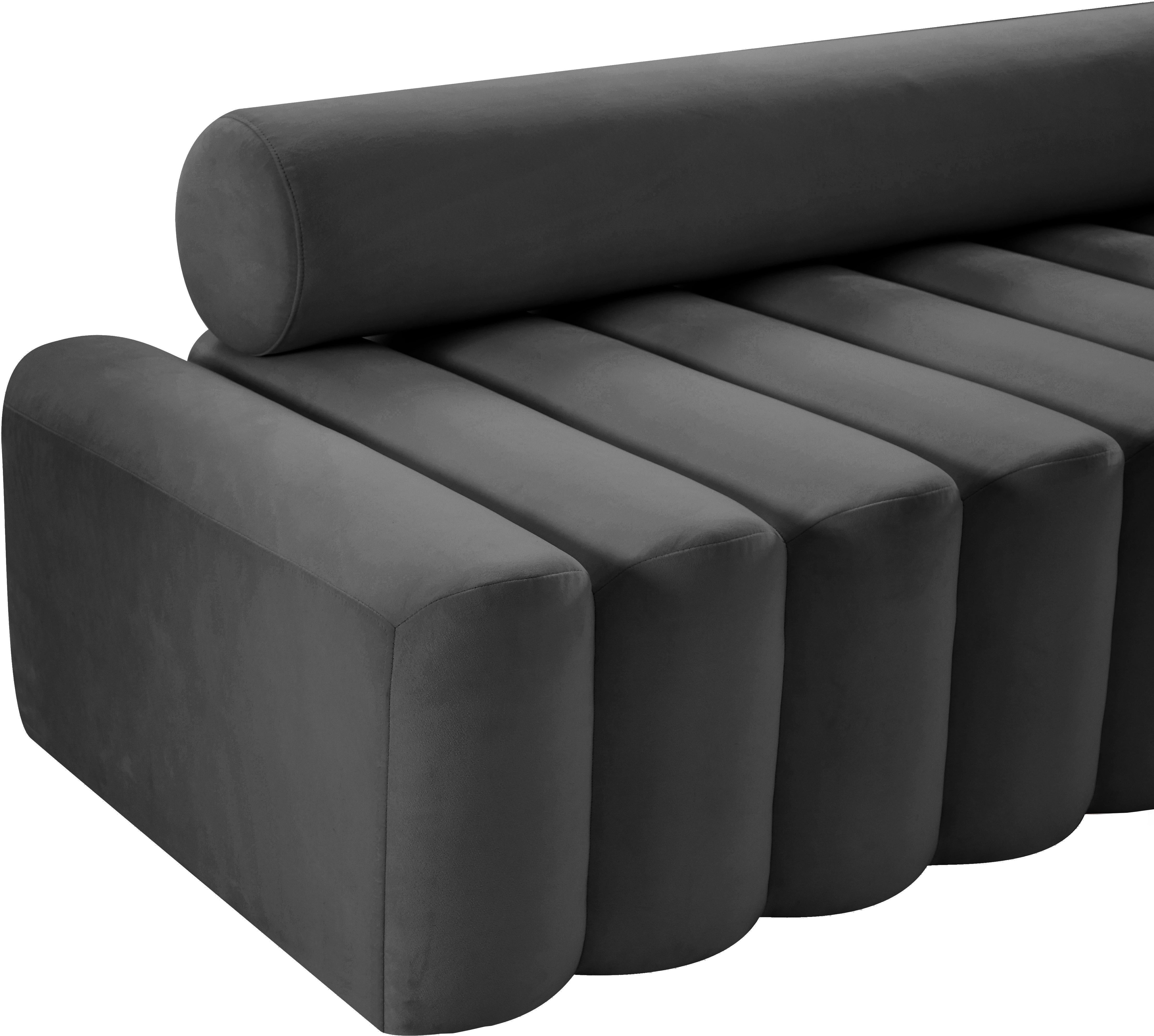 Melody Grey Velvet Sofa - Luxury Home Furniture (MI)