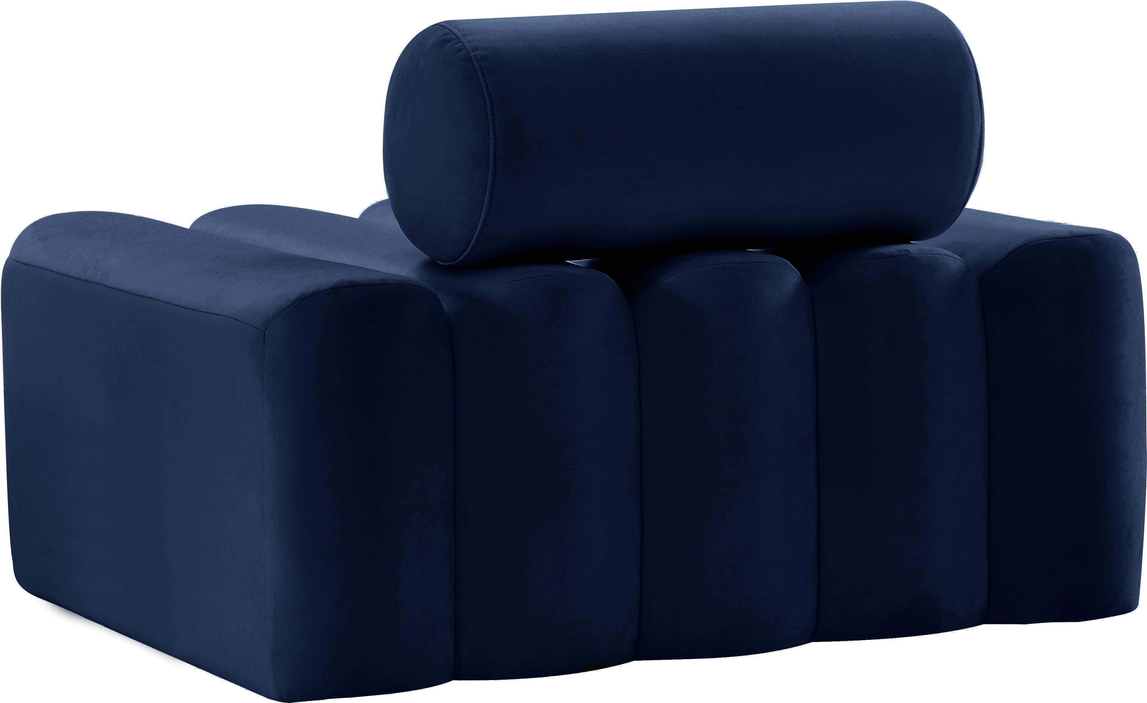 Melody Navy Velvet Chair - Luxury Home Furniture (MI)