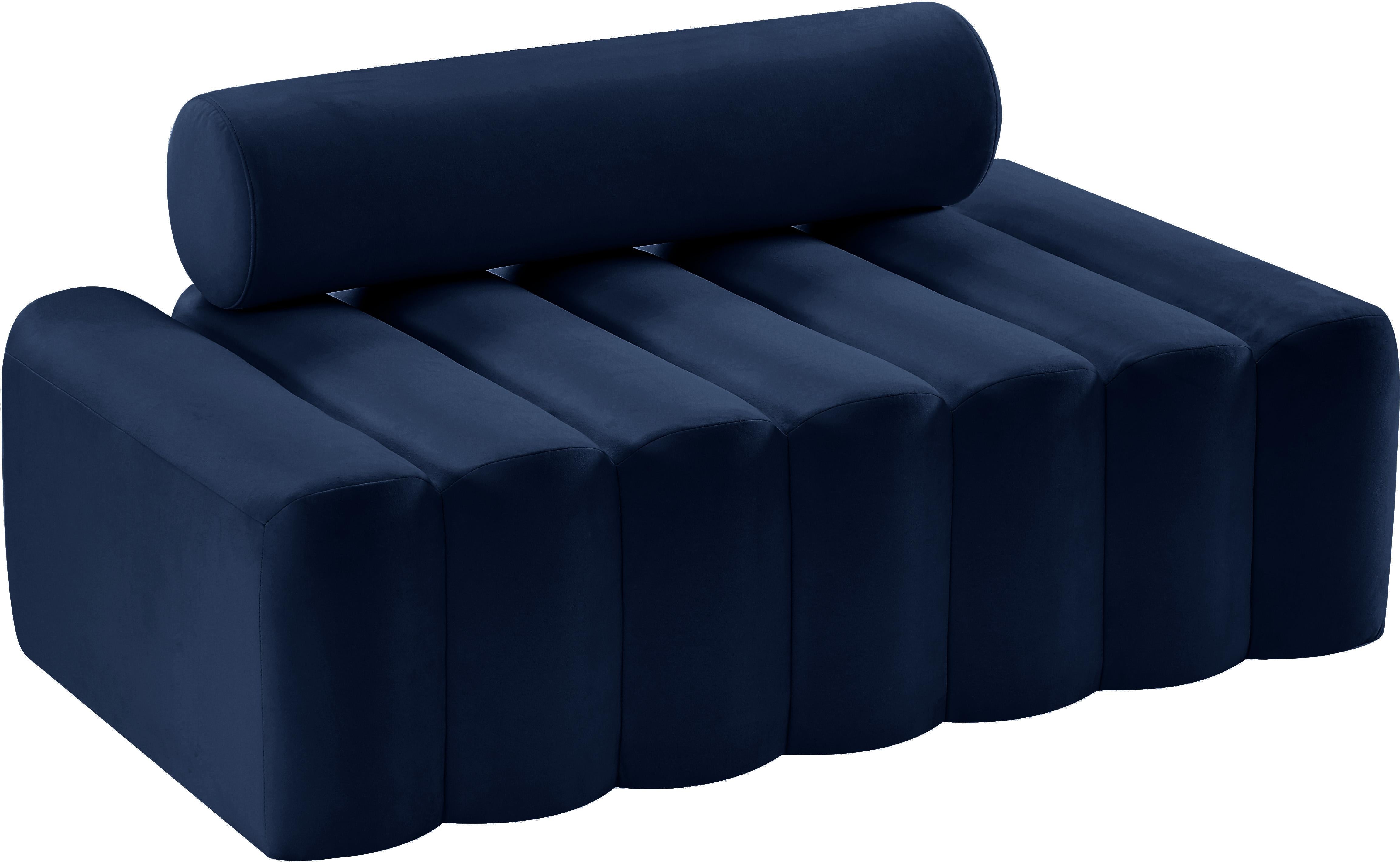 Melody Navy Velvet Loveseat - Luxury Home Furniture (MI)