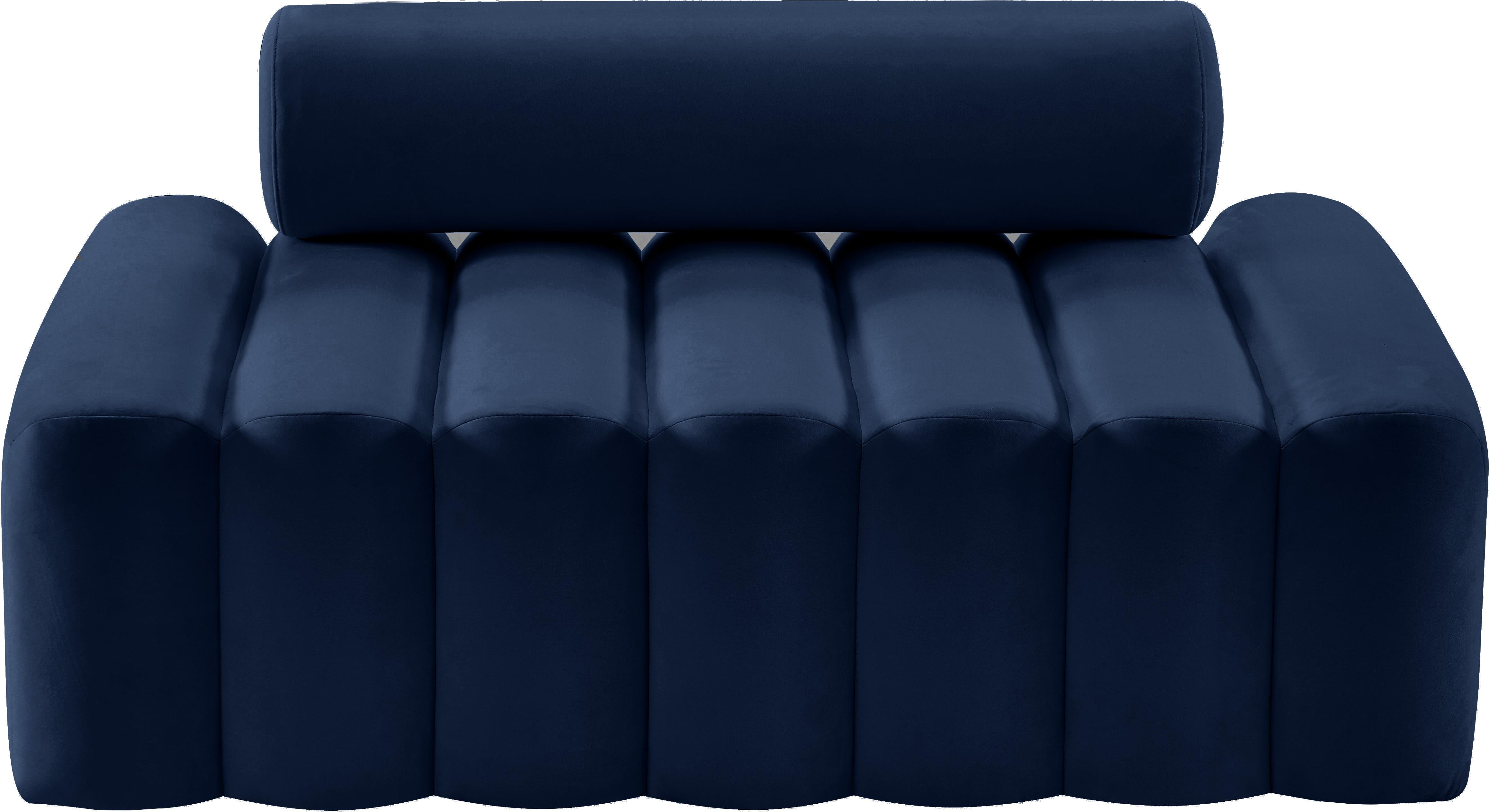 Melody Navy Velvet Loveseat - Luxury Home Furniture (MI)
