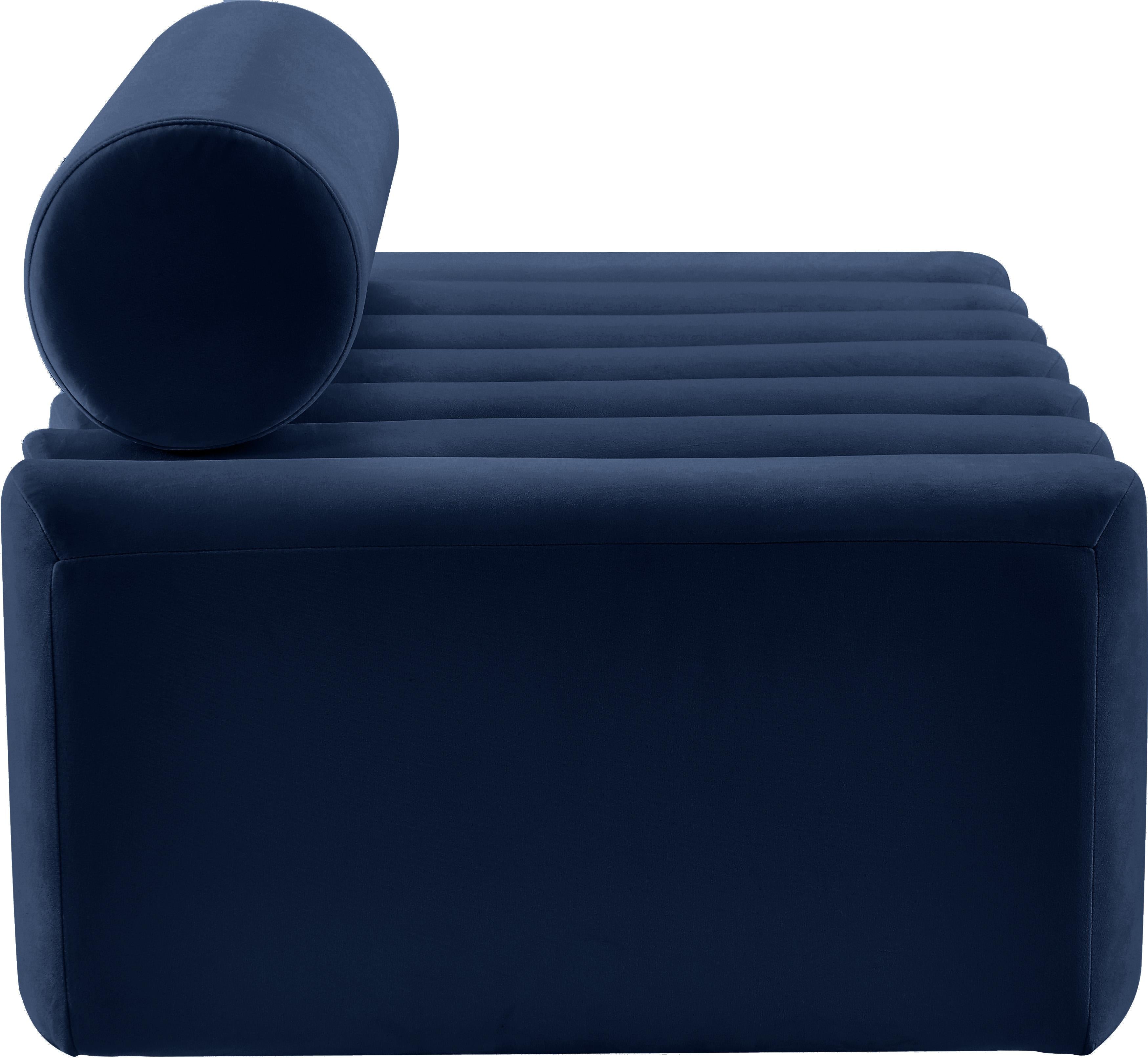 Melody Navy Velvet Loveseat - Luxury Home Furniture (MI)