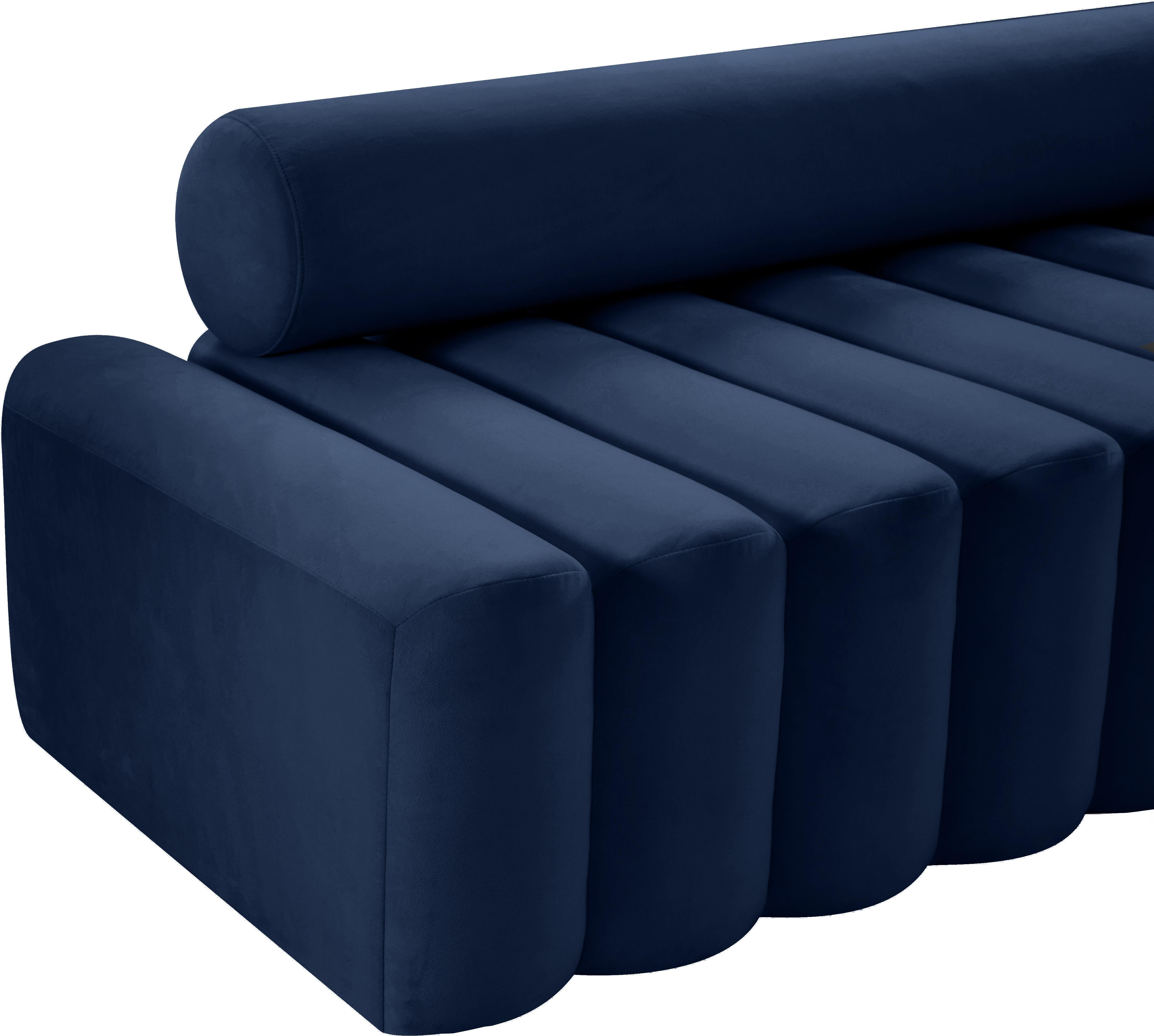 Melody Navy Velvet Loveseat - Luxury Home Furniture (MI)