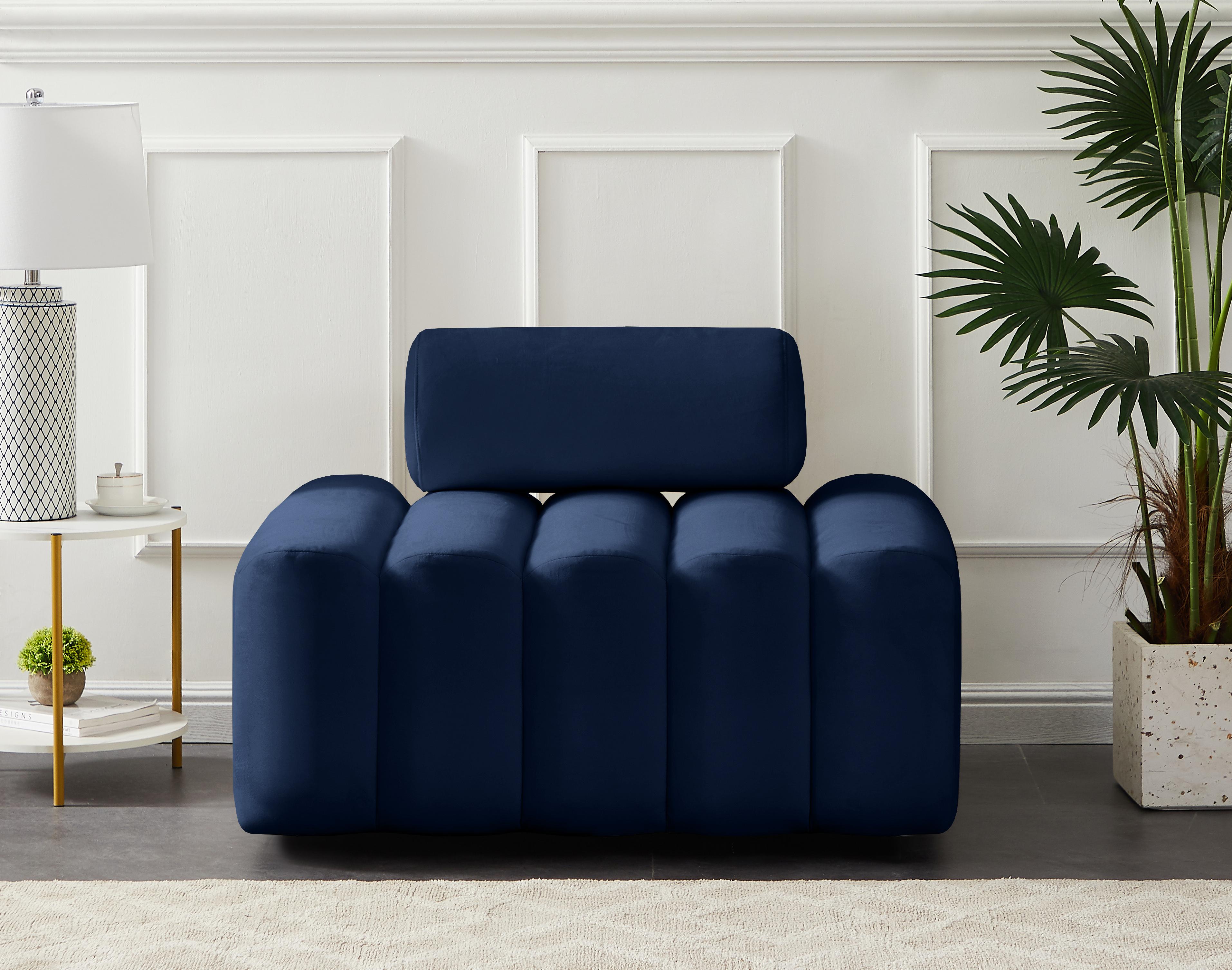 Melody Navy Velvet Chair - Luxury Home Furniture (MI)