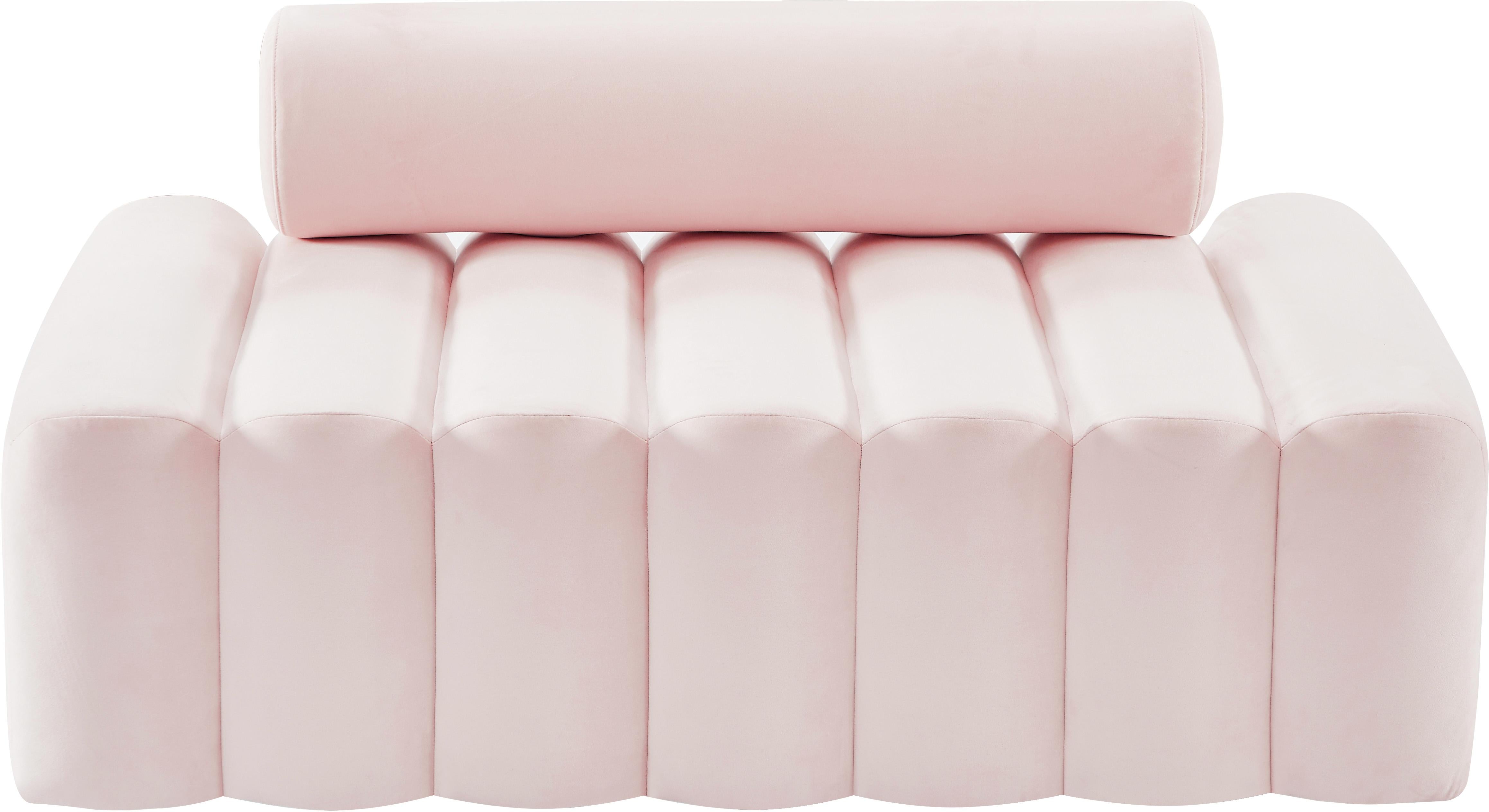 Melody Pink Velvet Loveseat - Luxury Home Furniture (MI)