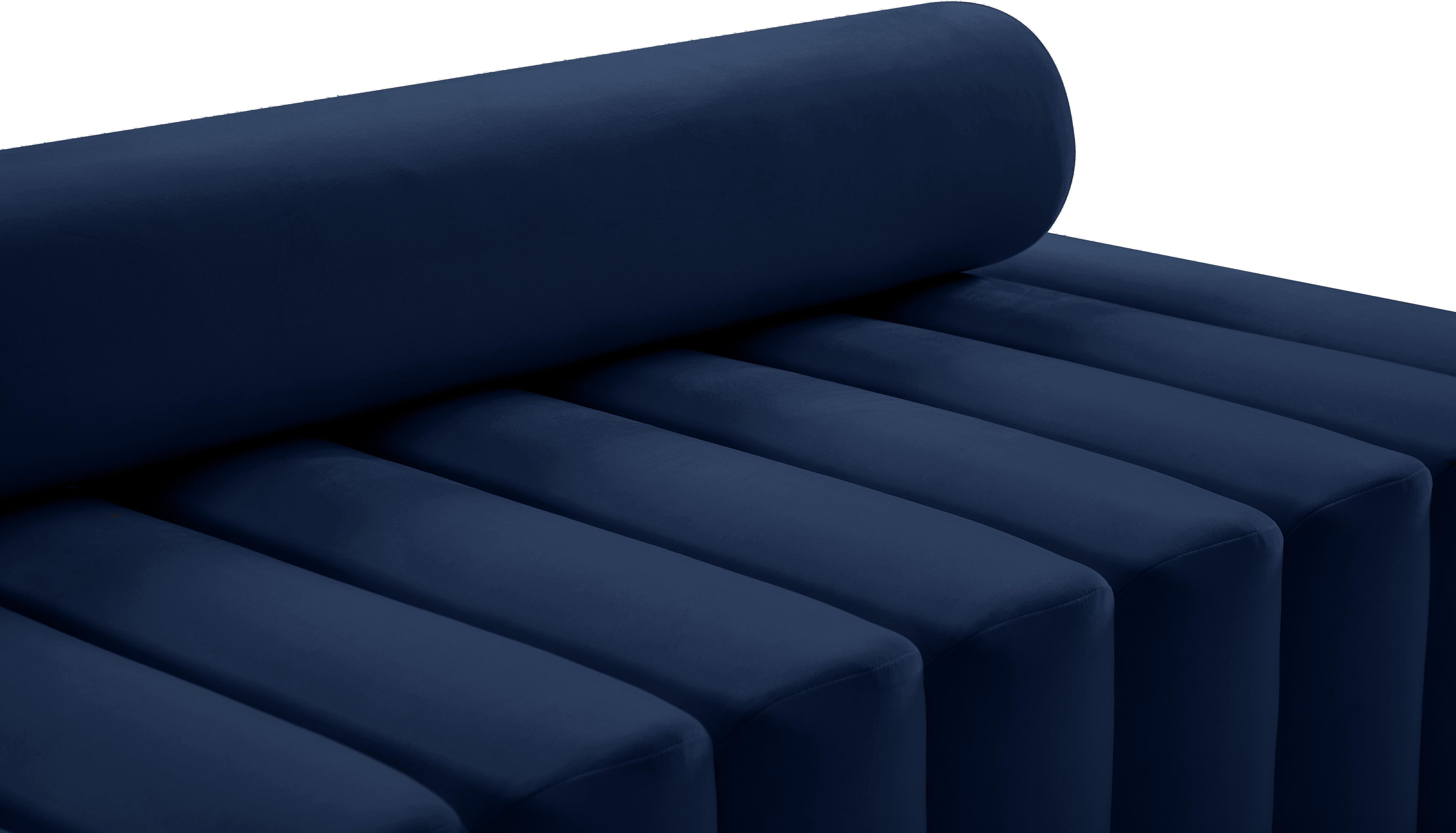 Melody Navy Velvet Loveseat - Luxury Home Furniture (MI)