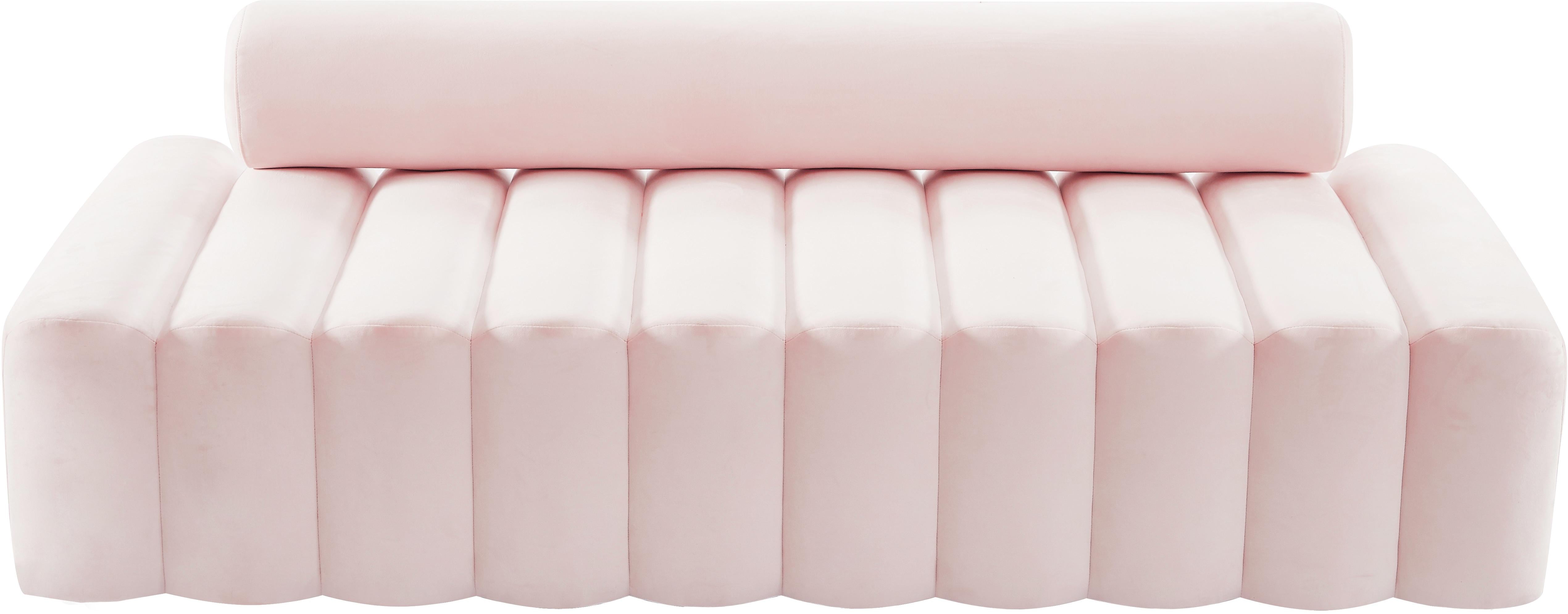 Melody Pink Velvet Sofa - Luxury Home Furniture (MI)