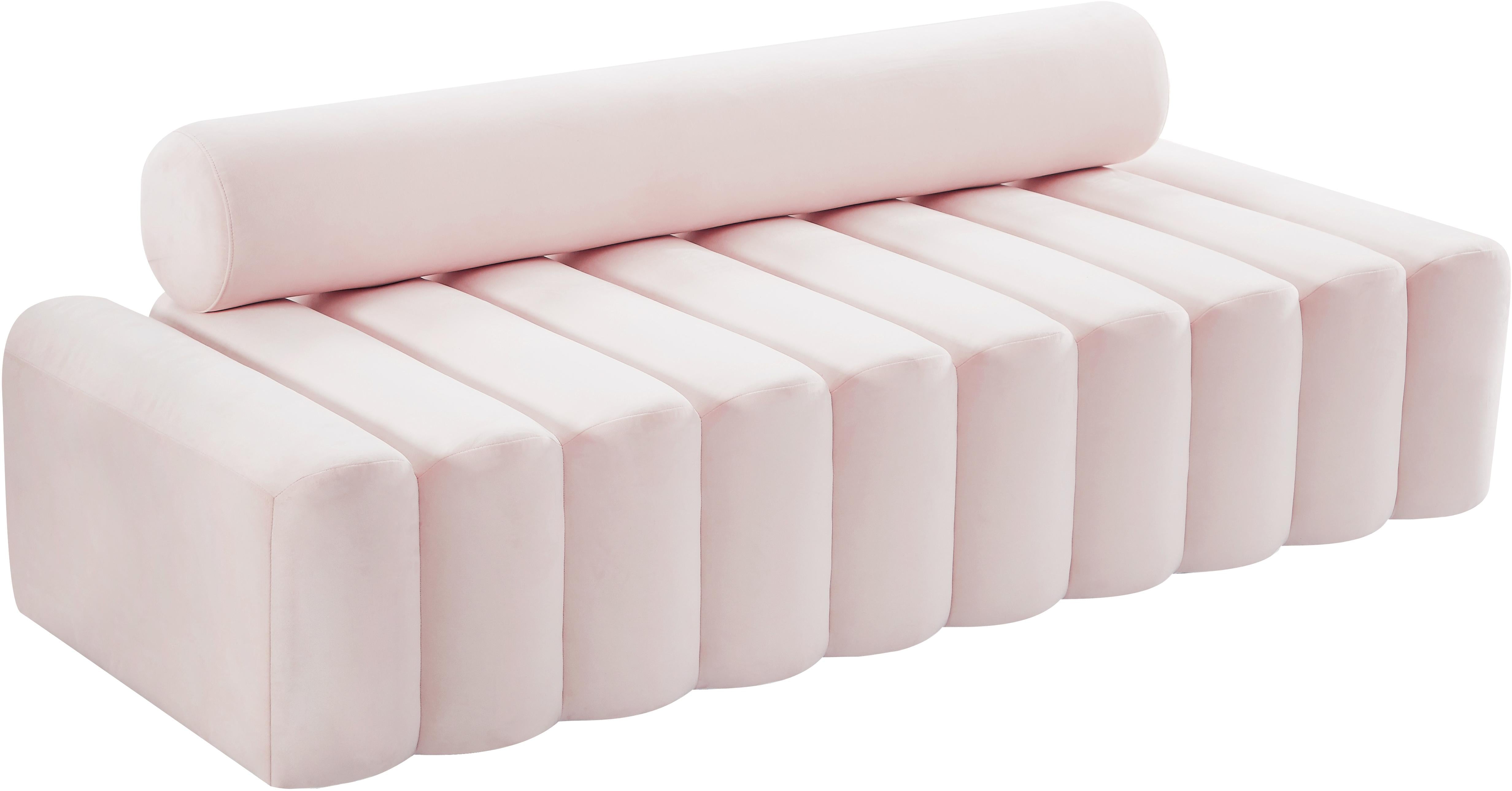 Melody Pink Velvet Sofa - Luxury Home Furniture (MI)