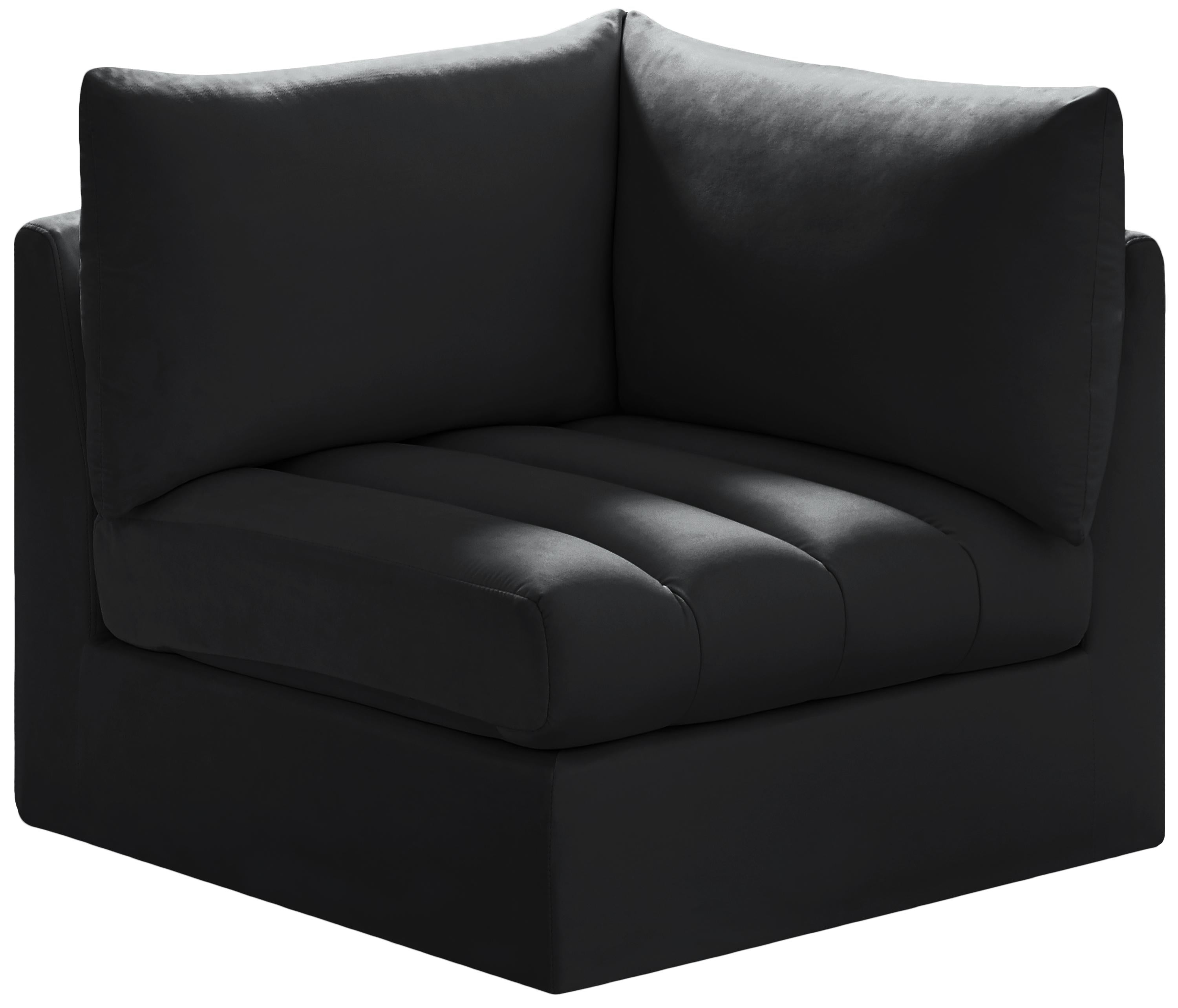 Jacob Black Velvet Corner - Luxury Home Furniture (MI)