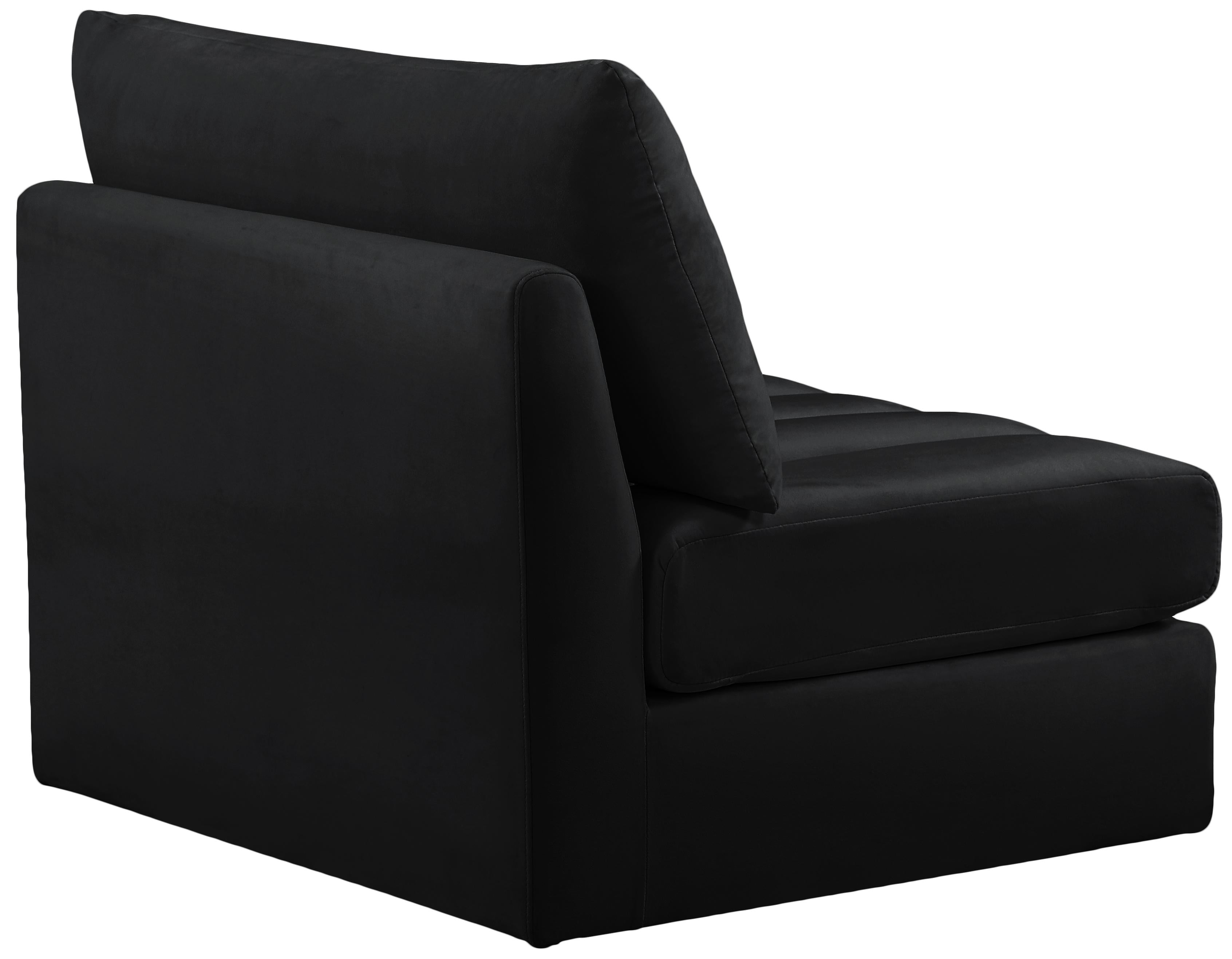 Jacob Black Velvet Armless - Luxury Home Furniture (MI)