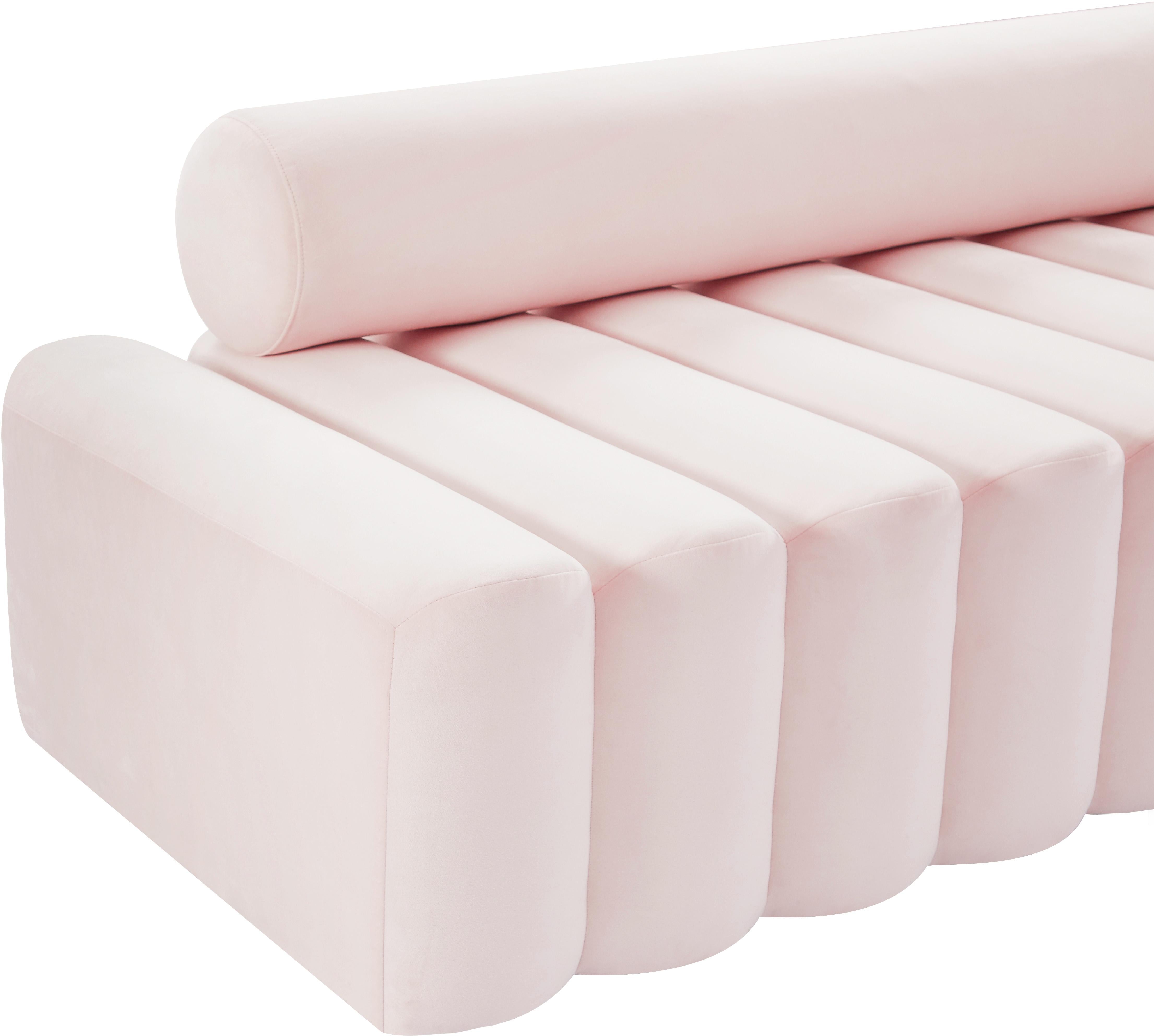 Melody Pink Velvet Sofa - Luxury Home Furniture (MI)