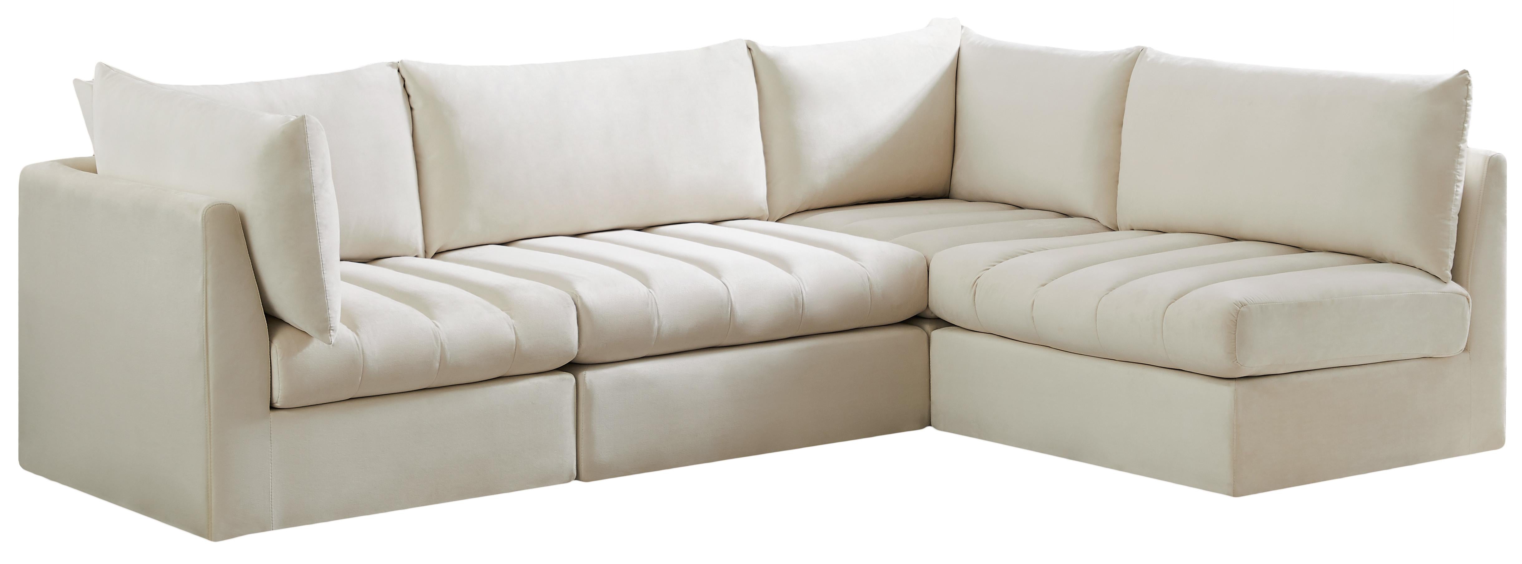 Jacob Cream Velvet Modular Sectional - Luxury Home Furniture (MI)