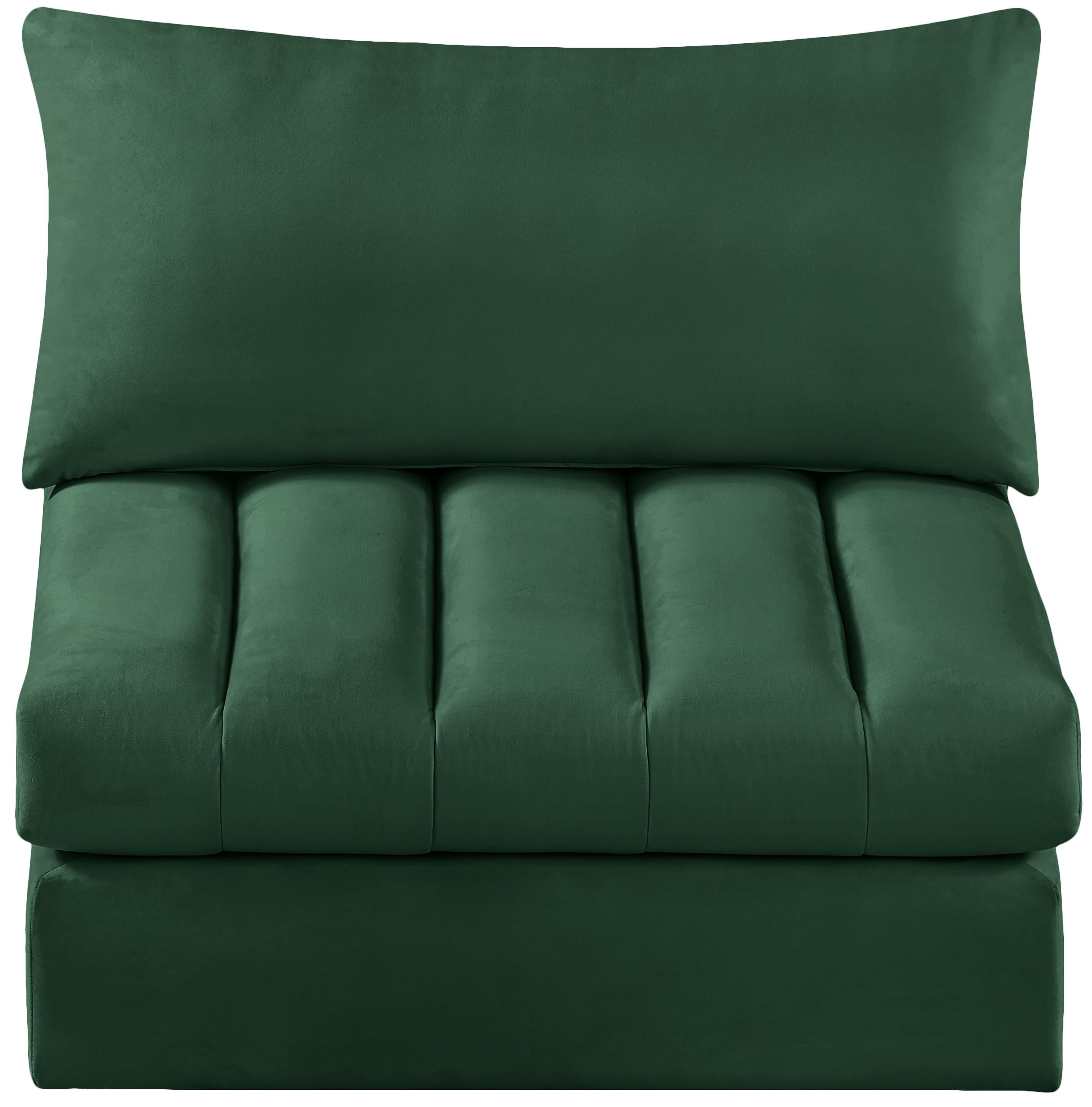 Jacob Green Velvet Armless