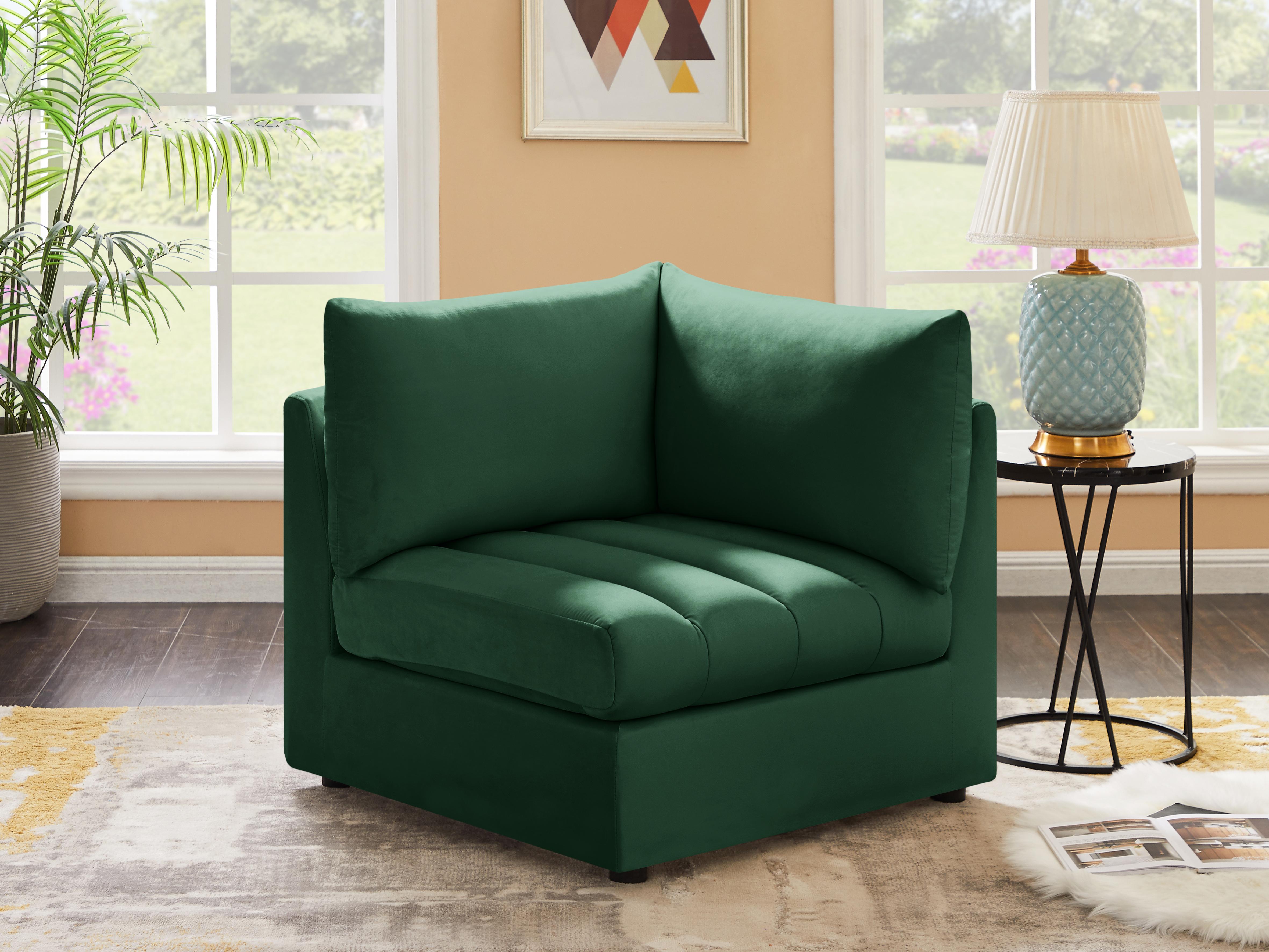 Jacob Green Velvet Corner - Luxury Home Furniture (MI)